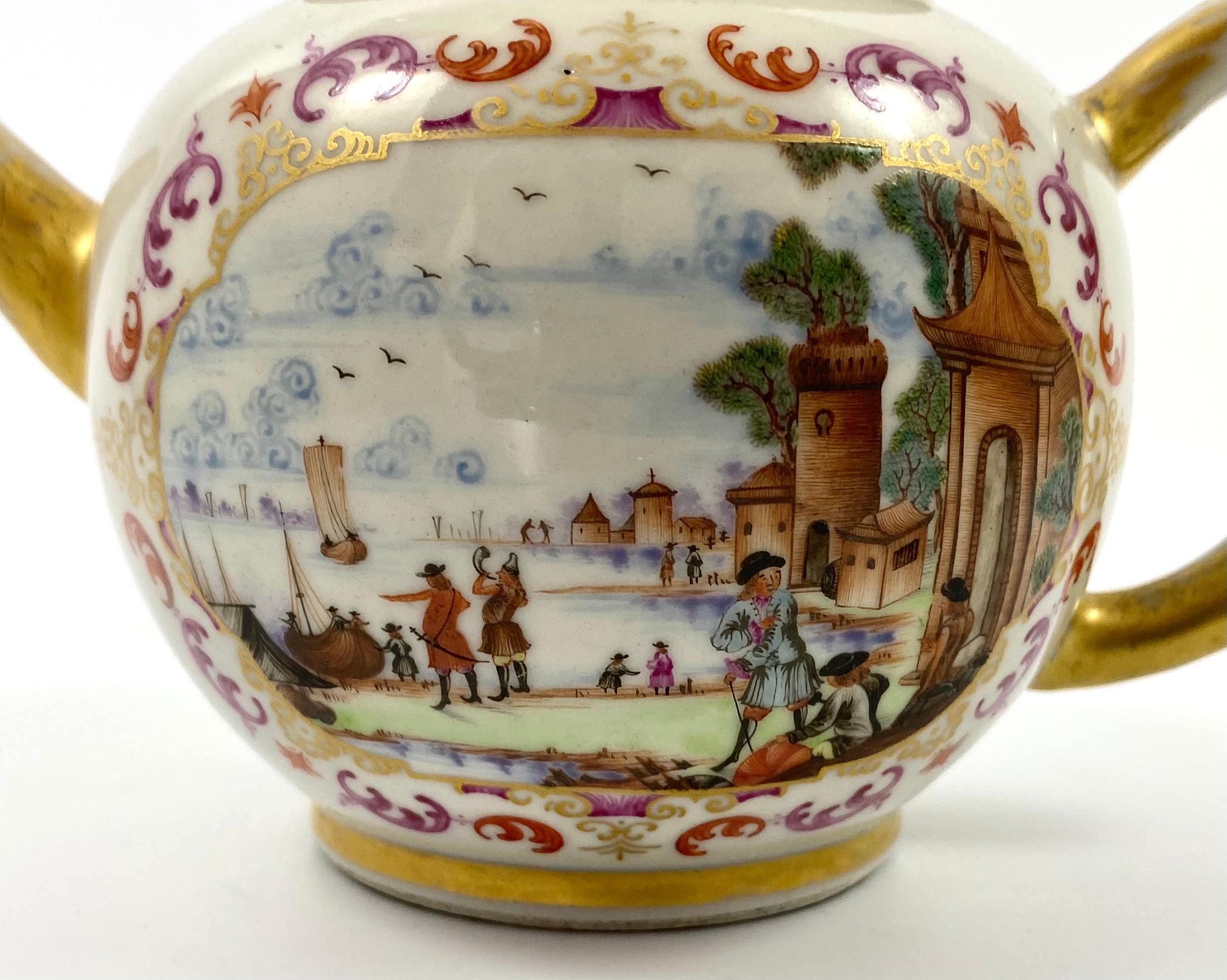 Chinese Export Chinese ‘Meissen’ Porcelain Teapot, c. 1760, Qianlong Period