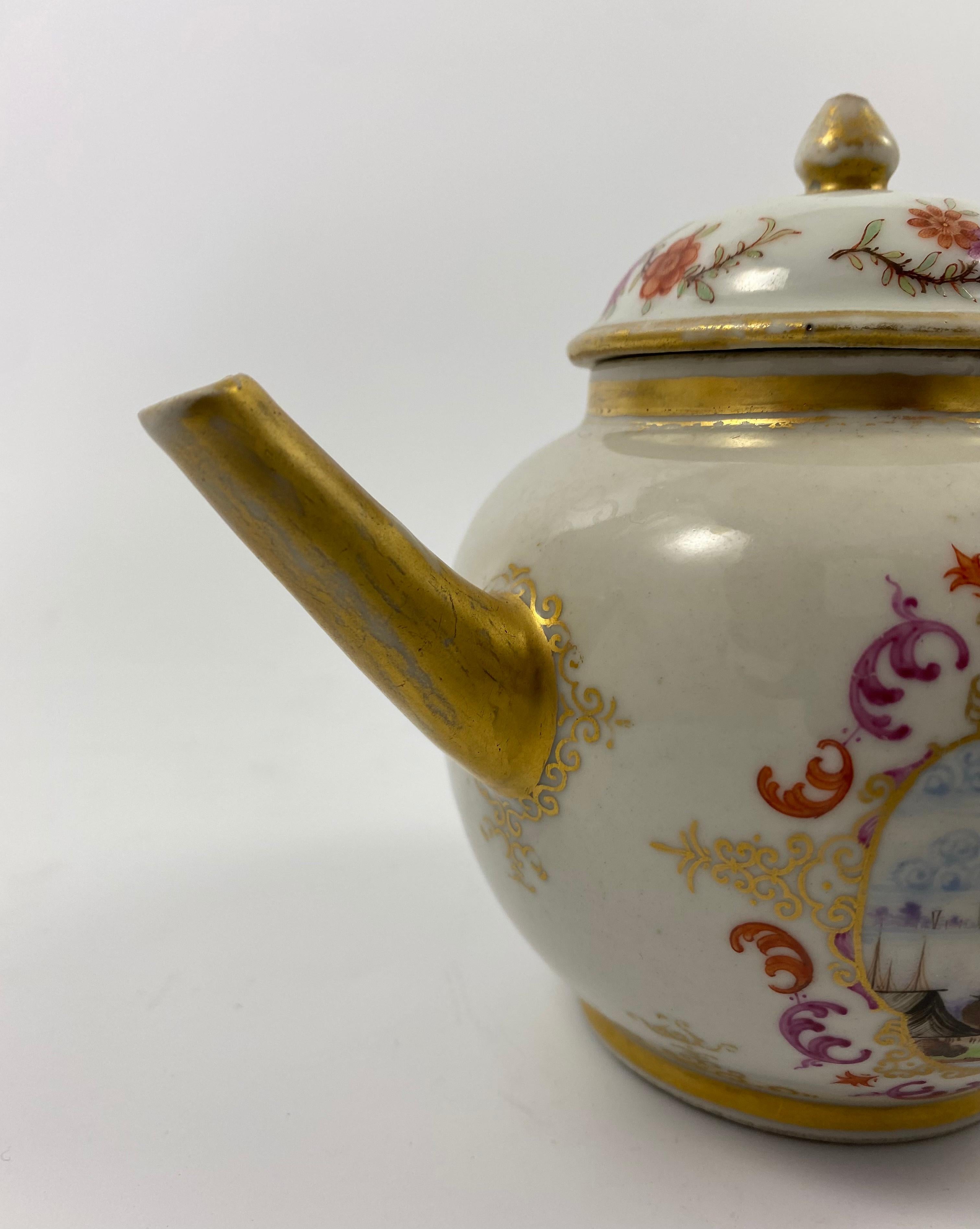 Chinese ‘Meissen’ Porcelain Teapot, c. 1760, Qianlong Period 1