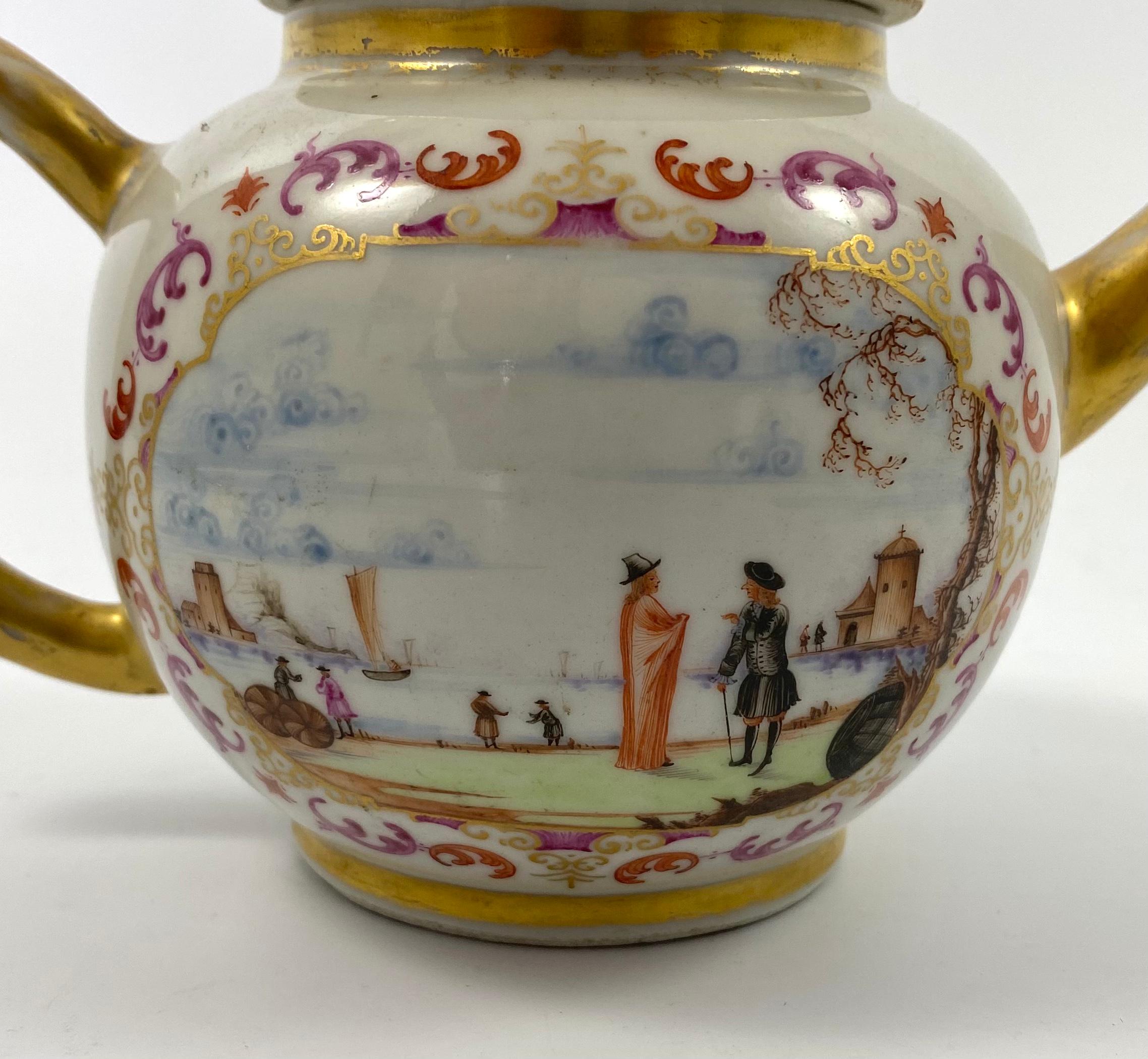 Chinese ‘Meissen’ Porcelain Teapot, c. 1760, Qianlong Period 2
