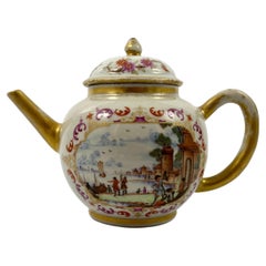 Théière en porcelaine chinoise de Meissen, vers 1760, période Qianlong