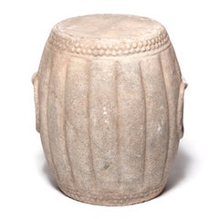 Chinese Melon Form Marble Drum