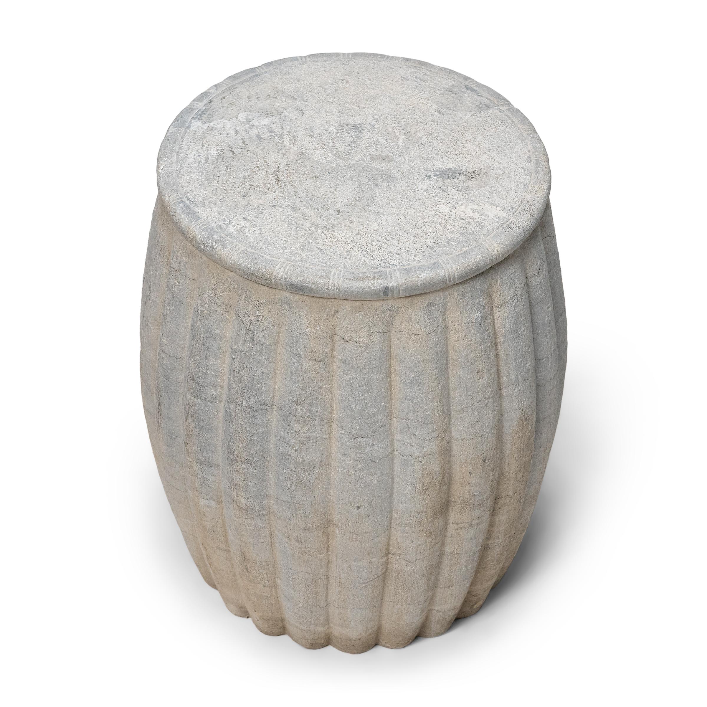 Organic Modern Chinese Melon Stone Drum For Sale
