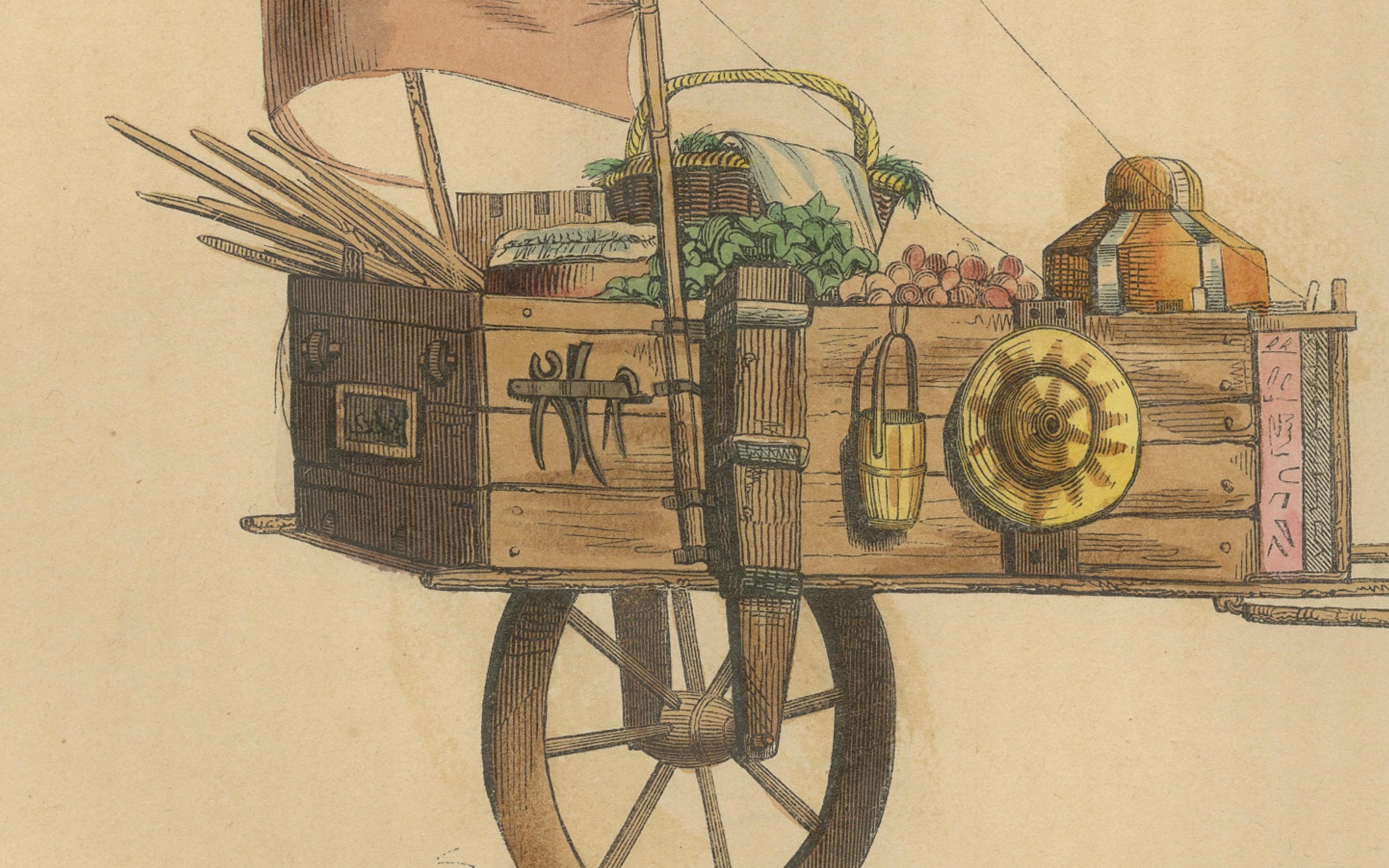 Papier Merchant chinois avec voile de Wahlen, 1844 en vente