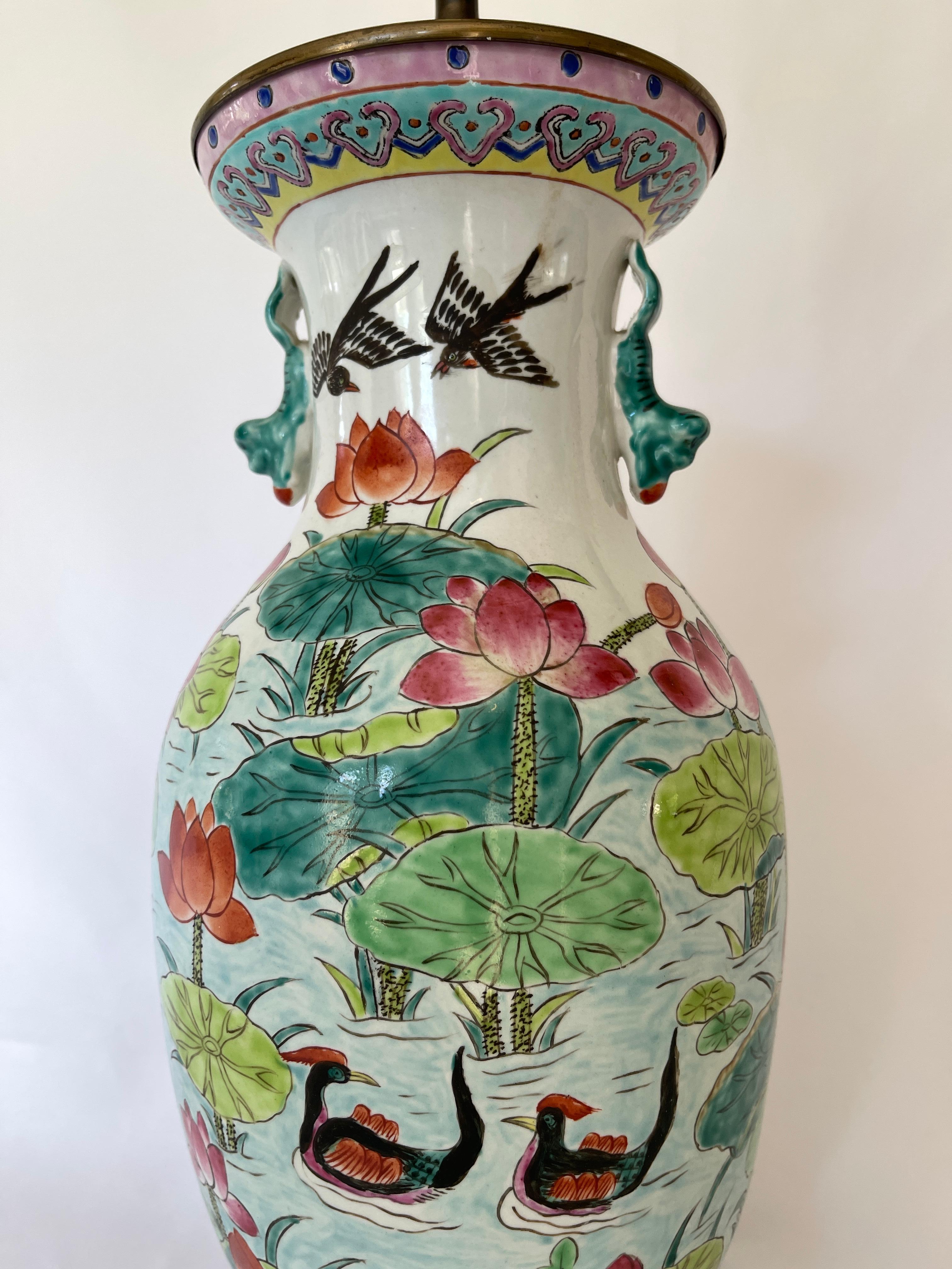 porcelain flower lamp