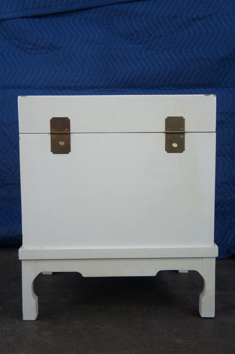 Chinese Mid Century Polychrome Lacquered Chest on Stand Box Trunk Side ...