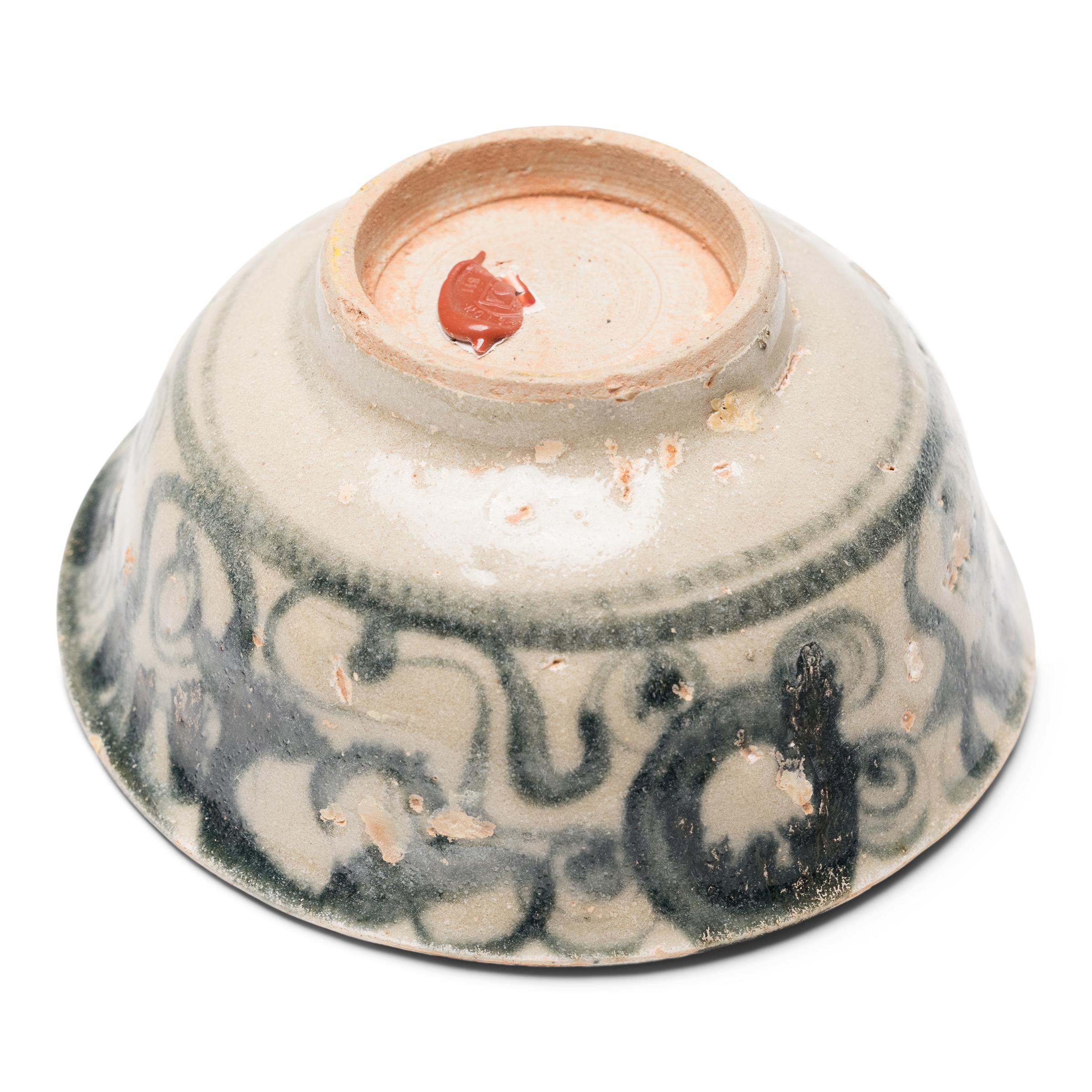 Bol à riz bleu et blanc Ming chinois, c. 1600 Bon état - En vente à Chicago, IL