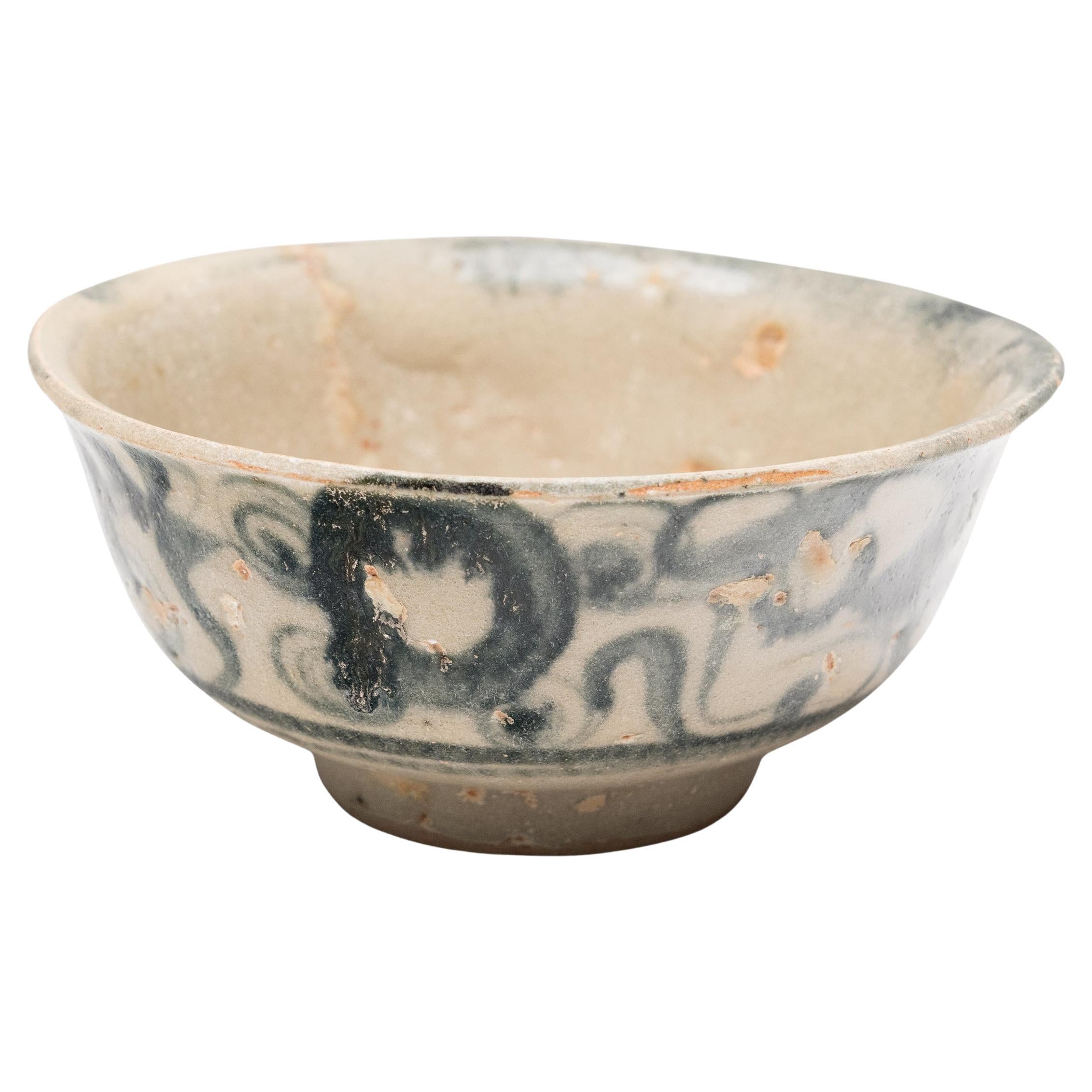 Bol à riz bleu et blanc Ming chinois, c. 1600