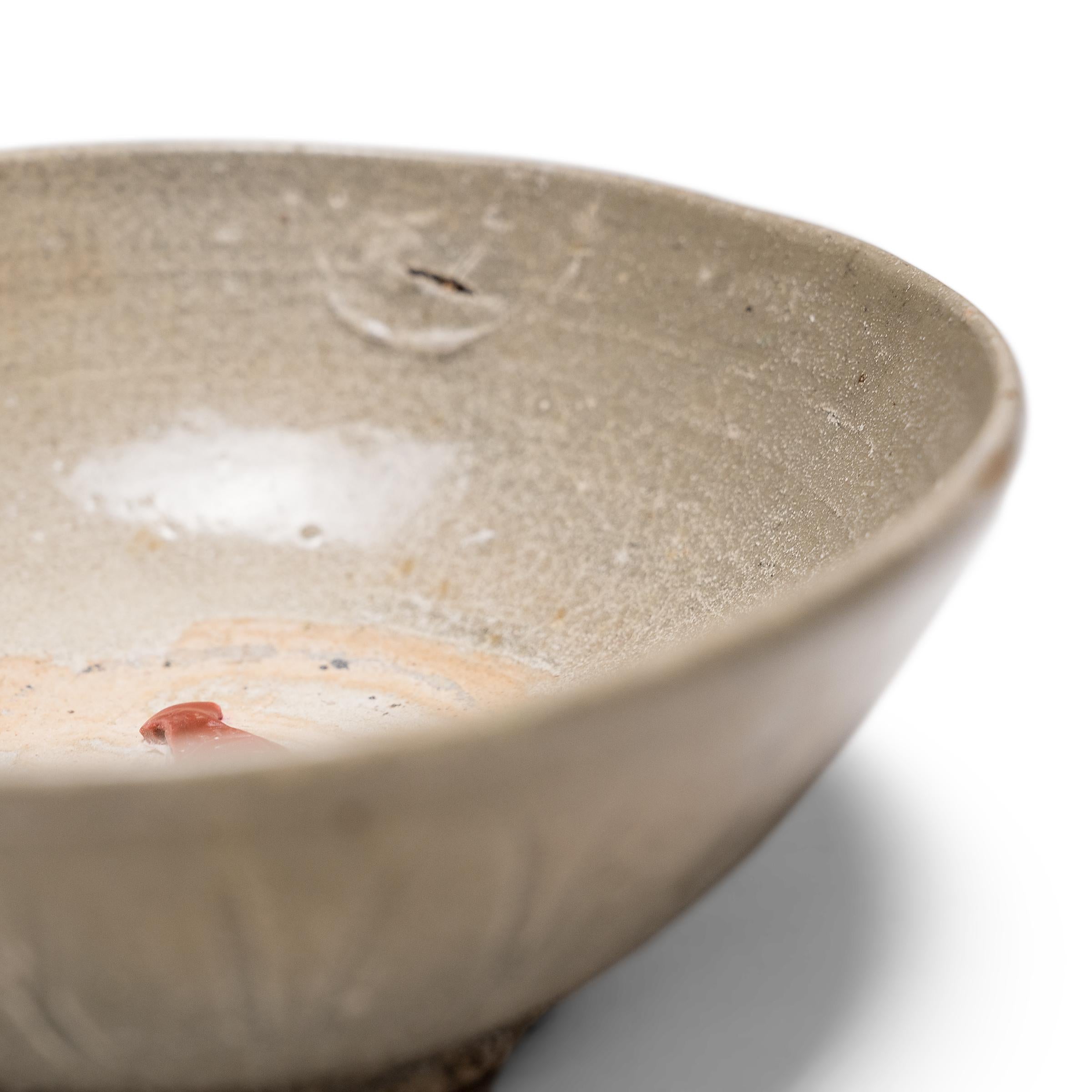 XVIIIe siècle et antérieur Bol à lotus en céladon de l'époque Ming chinoise, c. 1550 en vente