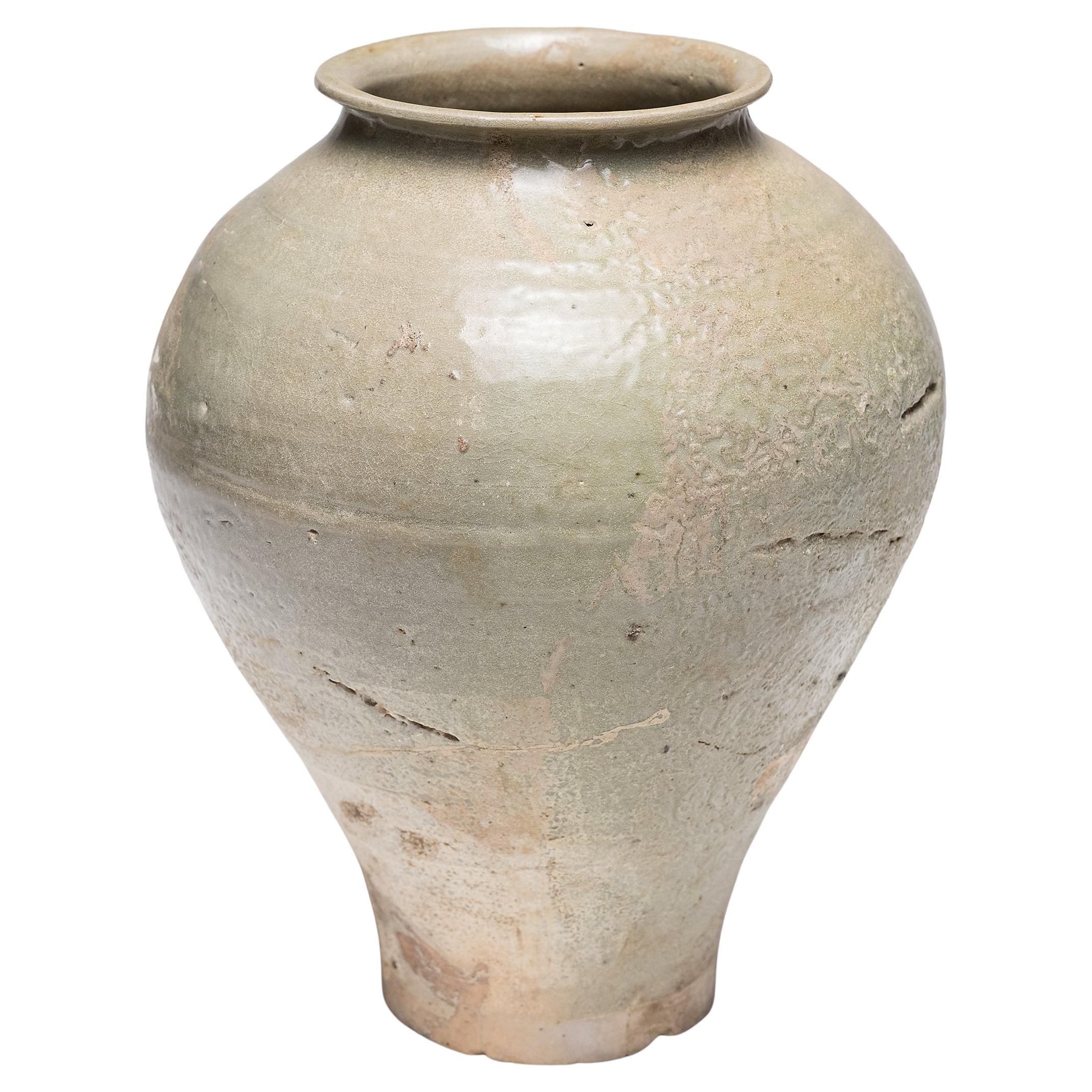 Jarre à vin chinoise en céladon Ming, c. 1600
