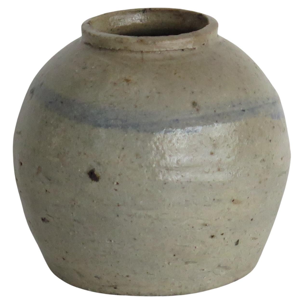 Chinese Ming Ceramic Provincial Jar Celadon Glaze, Early 17th Century For Sale