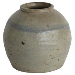 Chinese Ming Ceramic Provincial Jar Celadon Glaze, Early 17th Century
