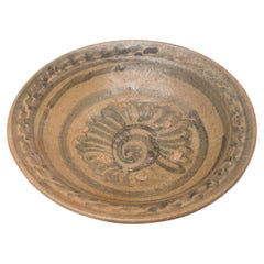 Chinese Ming Cobalt Brushed Chrysanthemum Dish, c. 1500