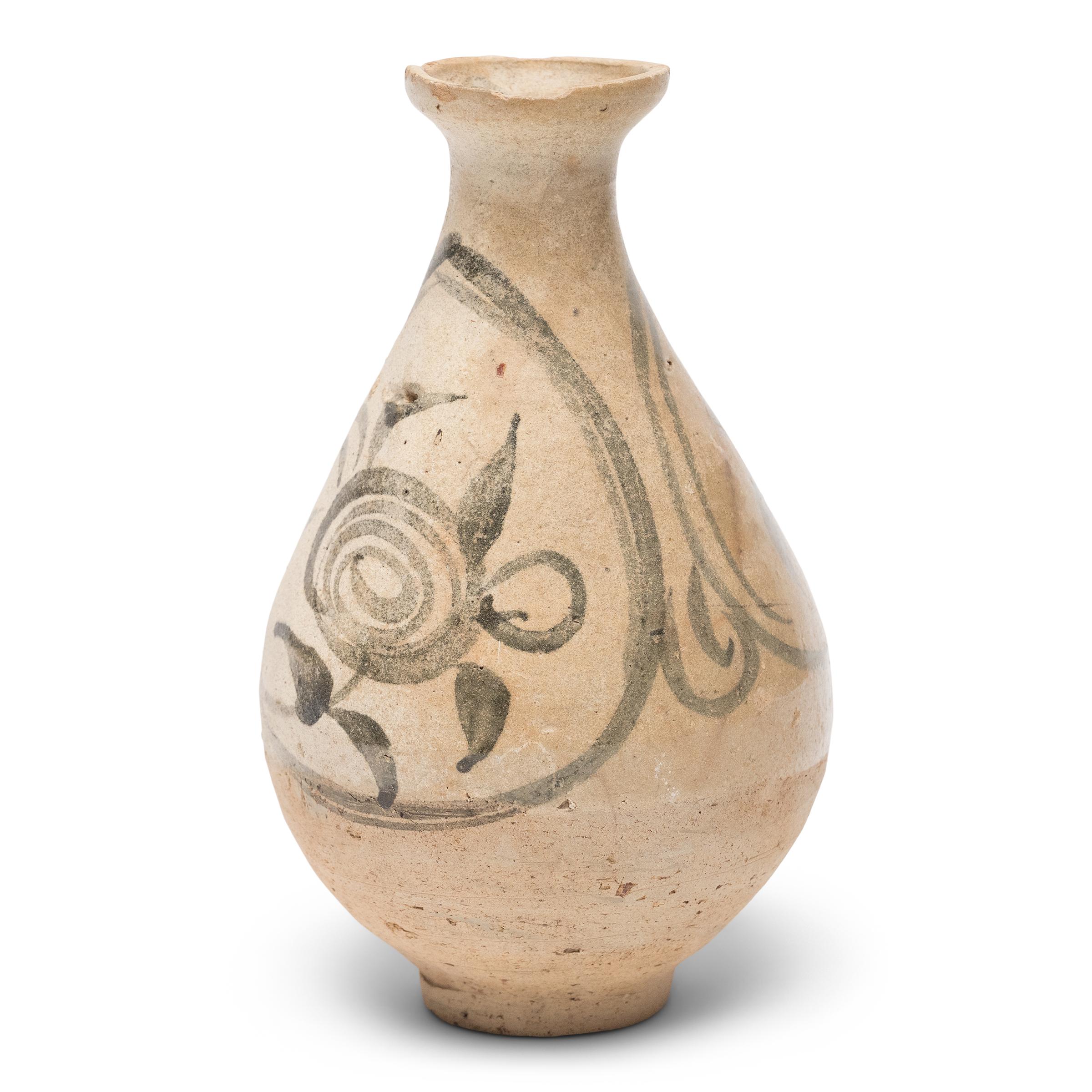 Cinese Bottiglia per olio in cobalto cinese Ming Ming, 1500 ca. in vendita