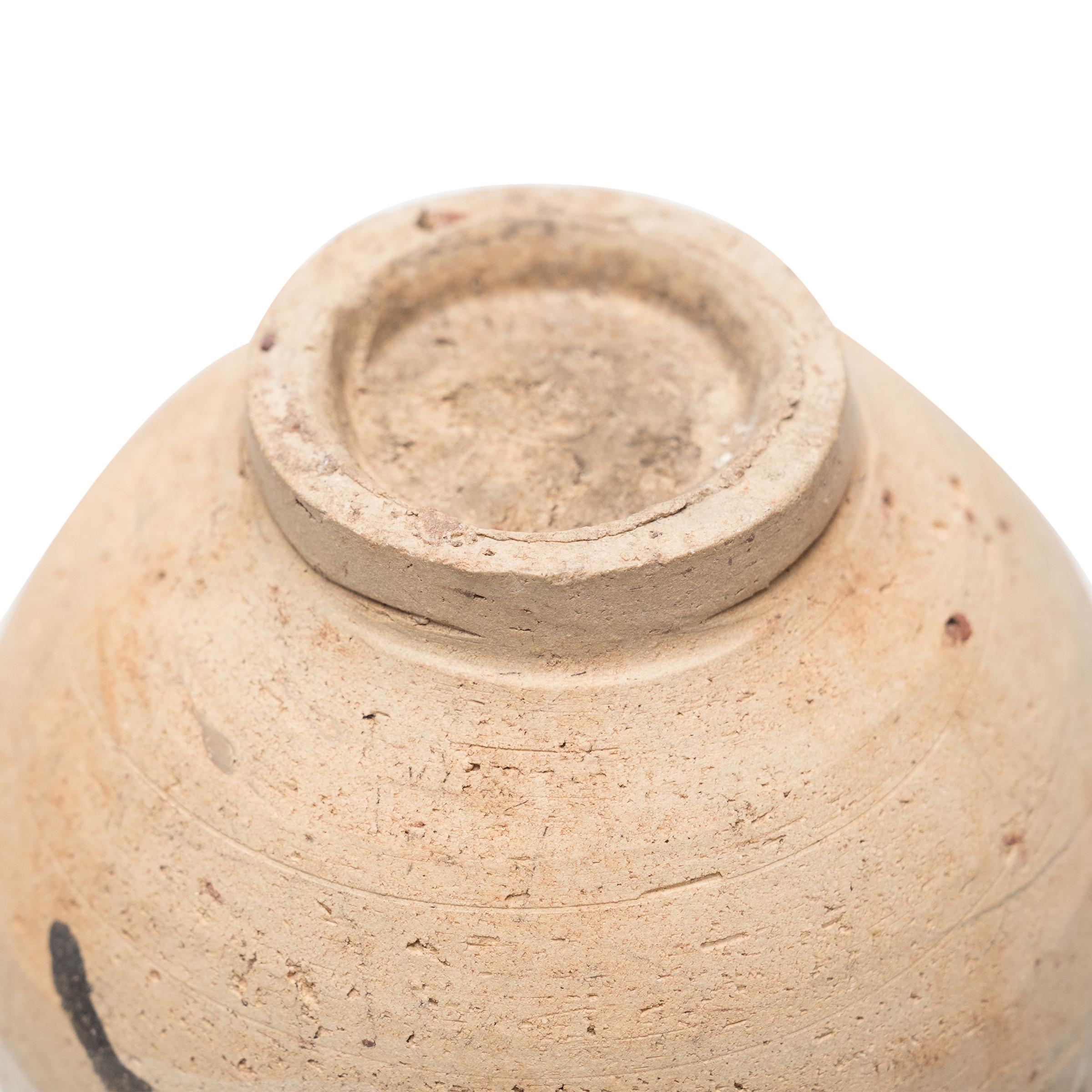 Cotto Bottiglia per olio in cobalto cinese Ming Ming, 1500 ca. in vendita