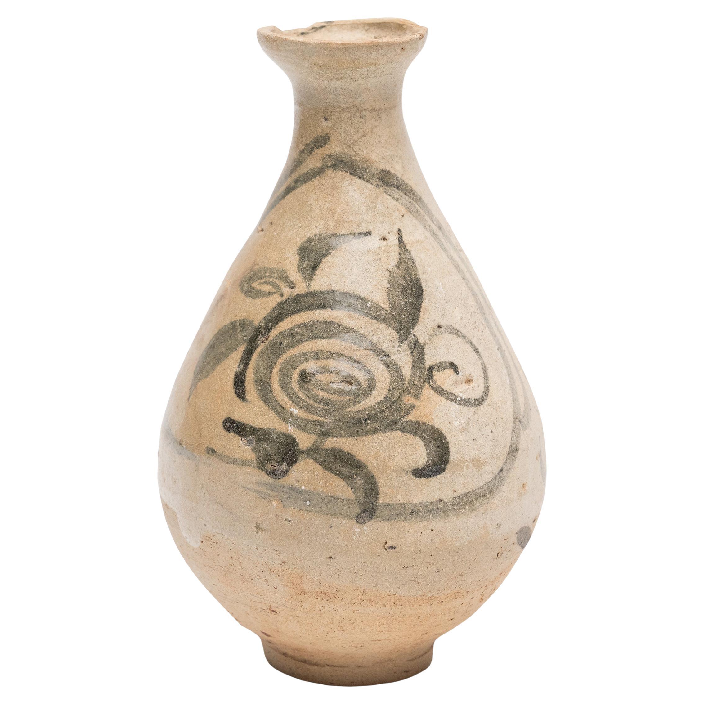 Bottiglia per olio in cobalto cinese Ming Ming, 1500 ca.