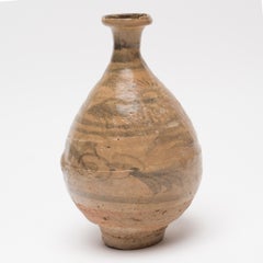 Botella china Ming de aceite de cobalto cepillado, c. 1550