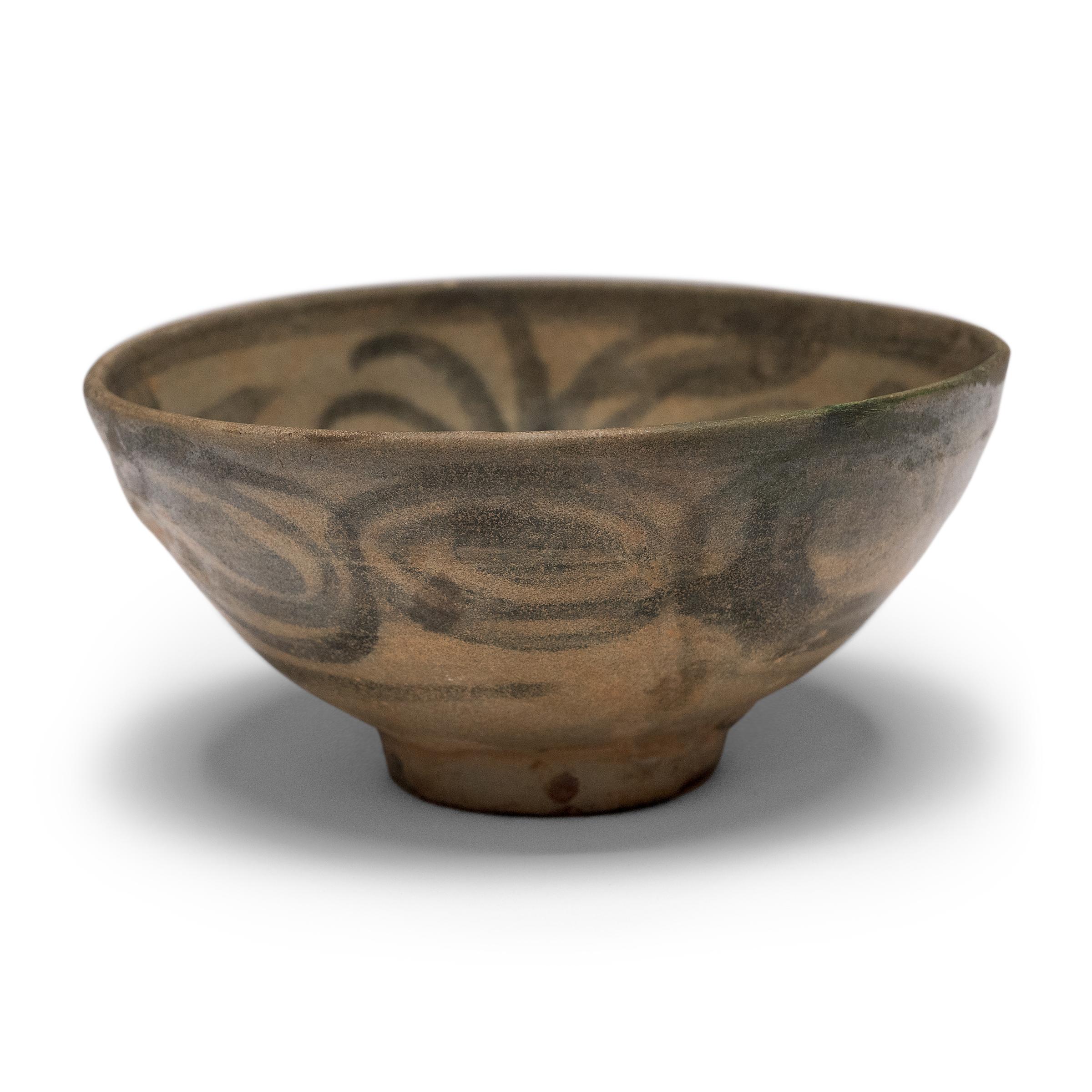 Chinois Bol à riz chinois Ming Cobalt Brushed, c. 1550 en vente