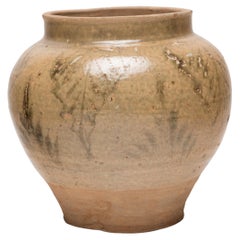 Chinese Ming Cobalt Brushed Storage Jar, c. 1500
