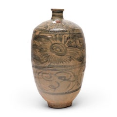 Chinese Ming Cobalt Brushed Wine Bottle, c. 1550