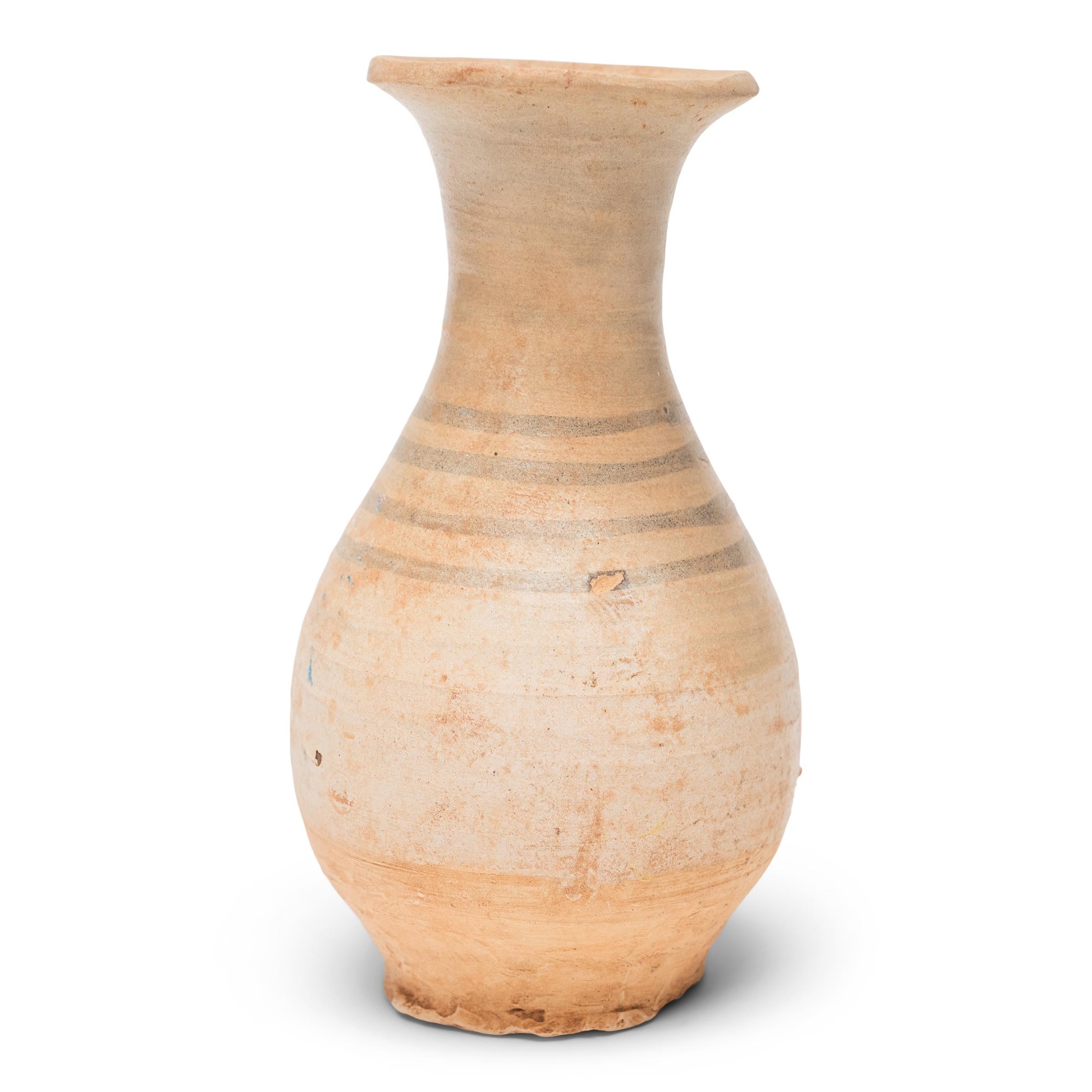 Vernissé Vase à vin chinois Ming Cobalt Brushed, c. 1500 en vente