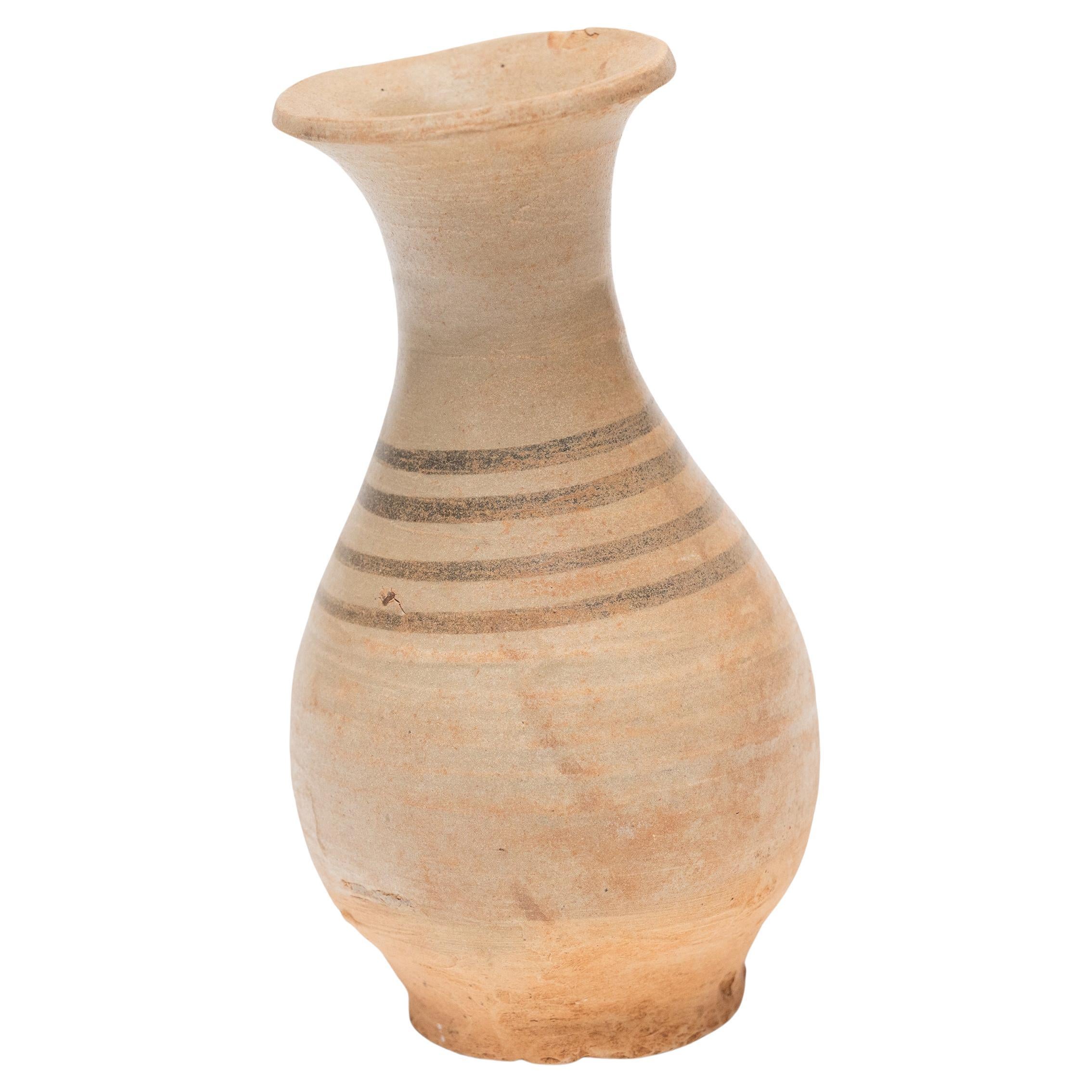 Vasija china Ming de cobalto cepillado para vino, c. 1500