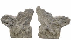 Chinese Ming Dynasty Architectural Terracotta Roof Tile Figure Qilin Foo Dog pr