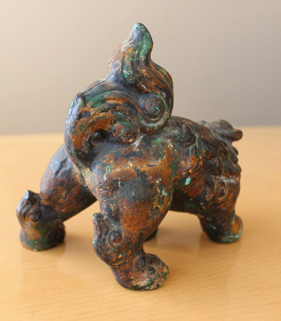 Chinese Ming Dynasty Bronze Buddhist Lion Incense Burner! Tongshi Sculpture Art For Sale 1