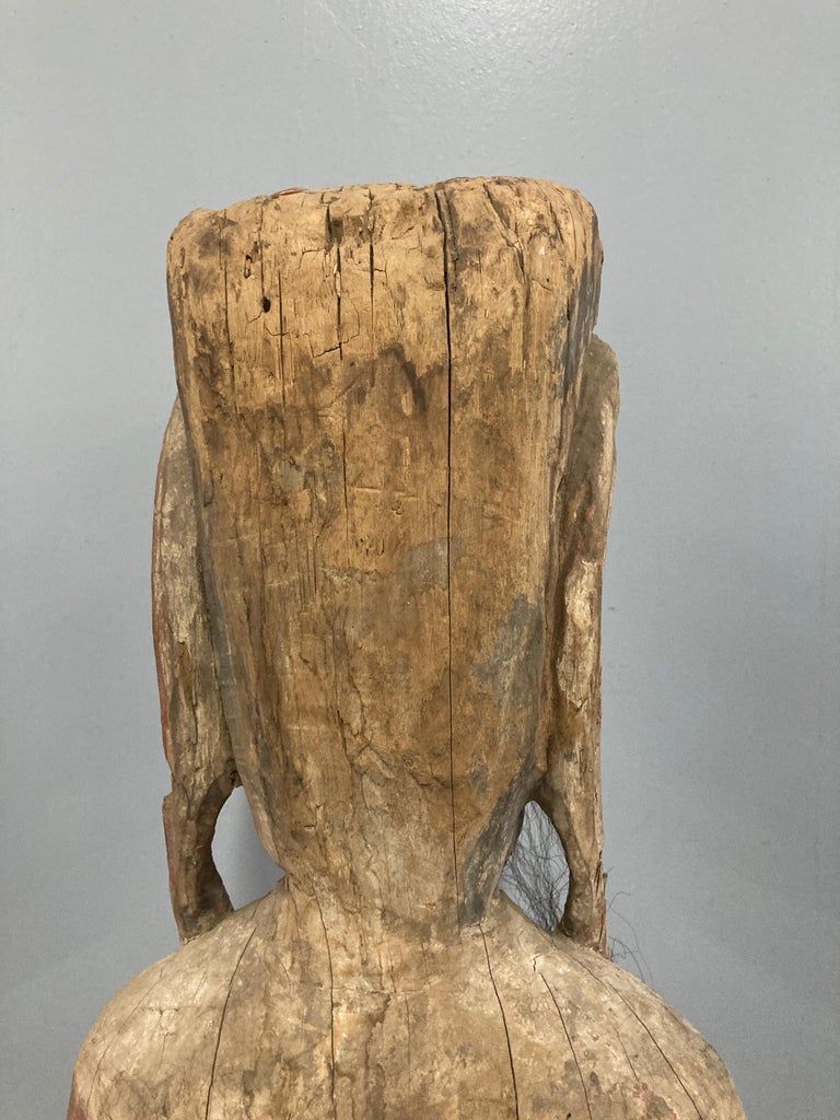 Chinese Ming Dynasty Carved Wood Budda For Sale 5