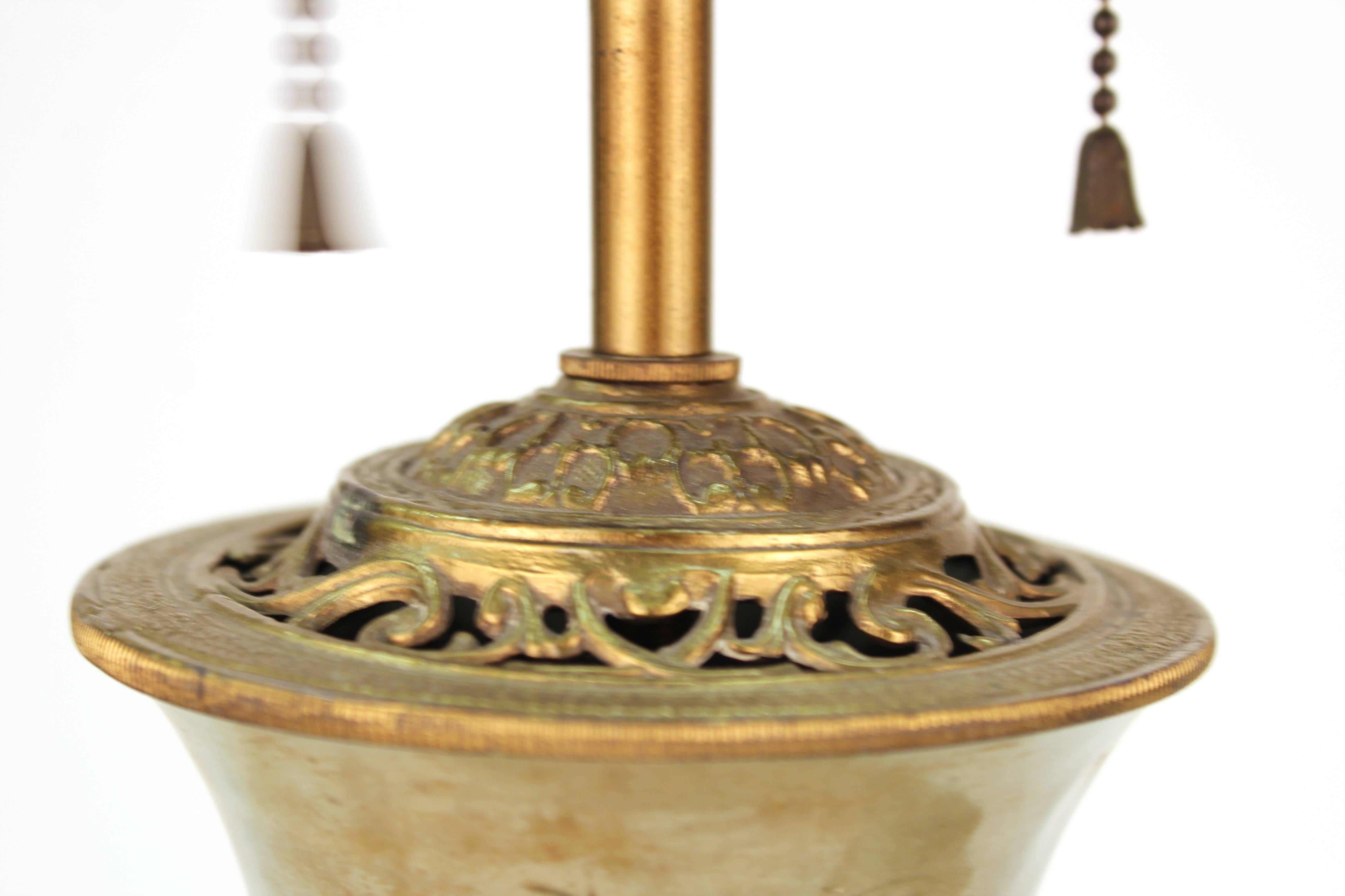 Chinese Ming Dynasty Celadon Porcelain Table Lamps in Shape of Yen Yen Vases 2