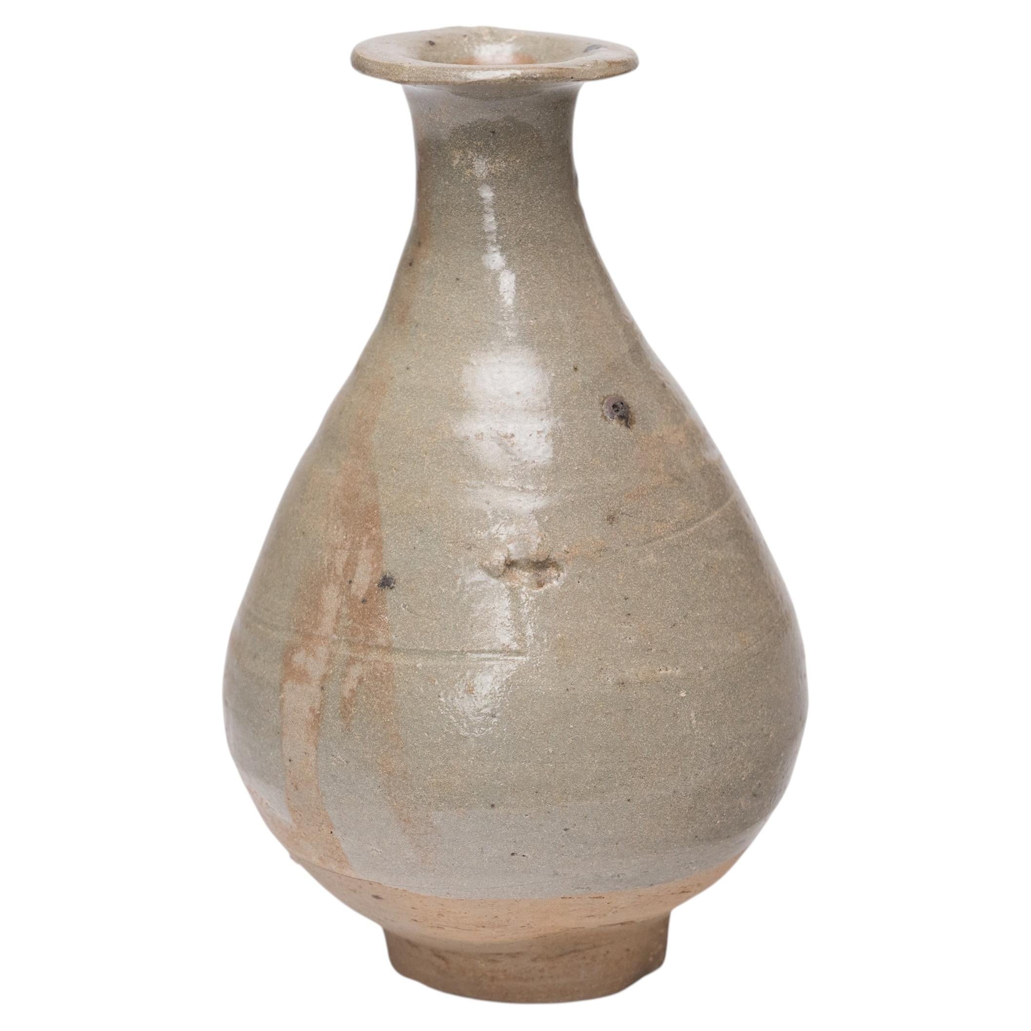 Vasija de vino de celadón de la dinastía china Ming, c. 1500