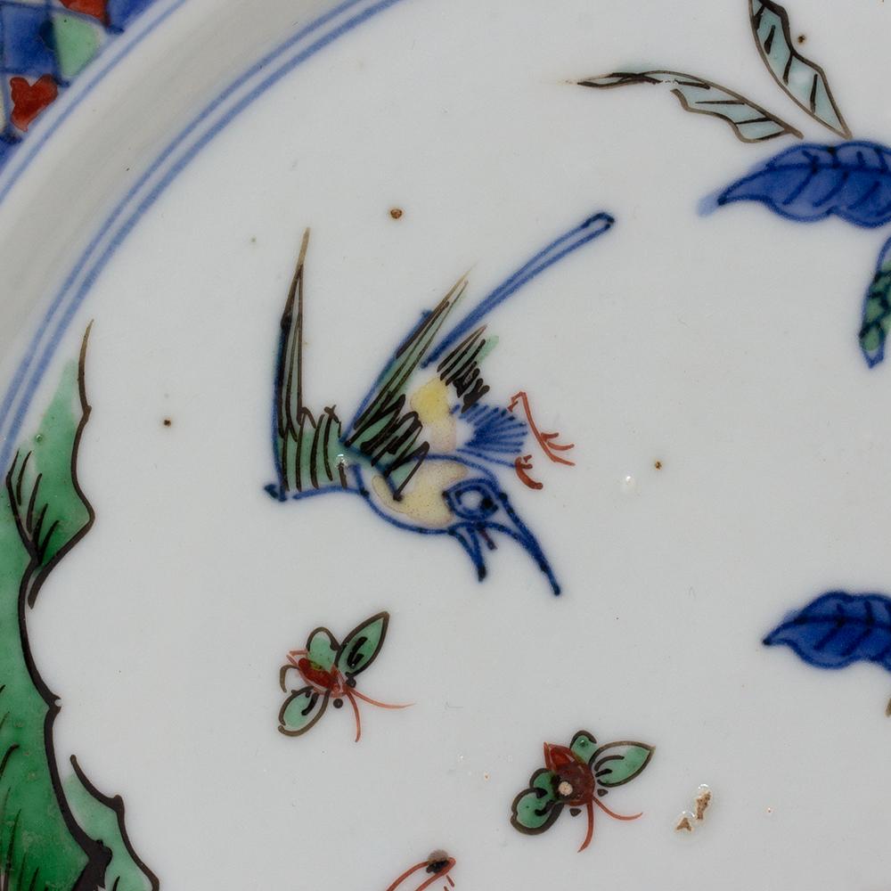 Chinese Ming Dynasty Ko-Sometsuke Wucai Porcelain Plate For Sale 1