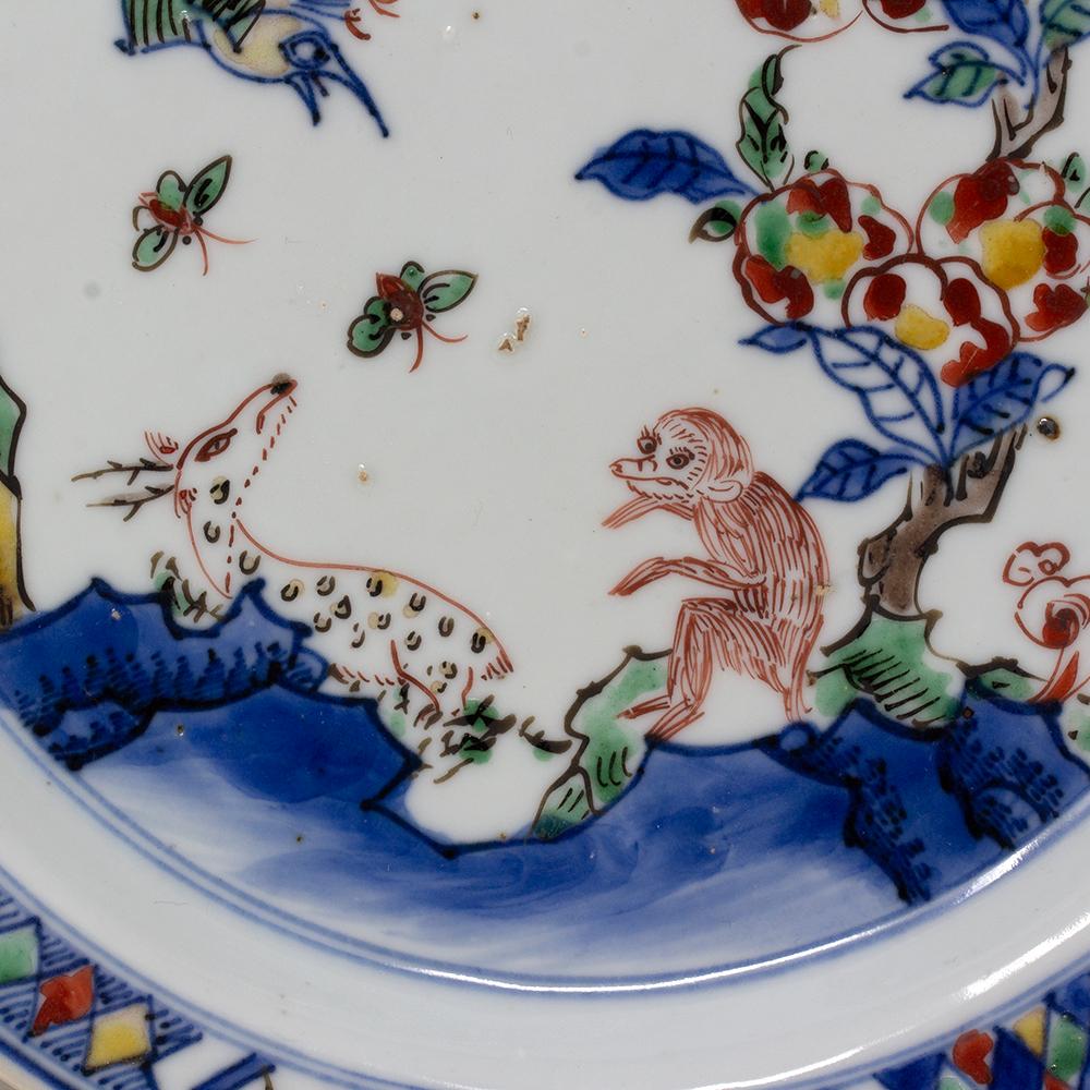 Chinese Ming Dynasty Ko-Sometsuke Wucai Porcelain Plate For Sale 2
