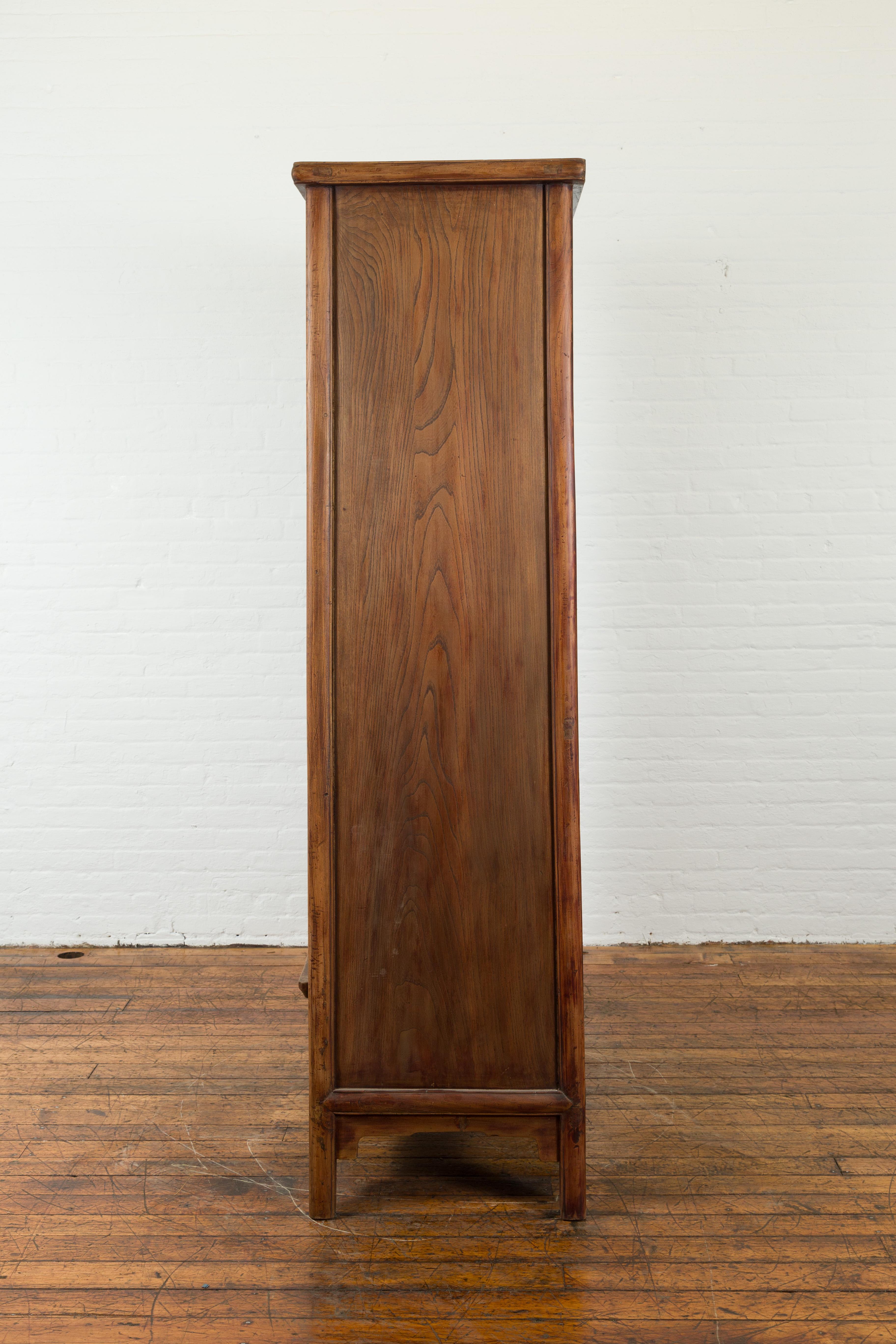 Chinese Ming Dynasty Style 19th Century Noodle Cabinet with Tapering Silhouette 5