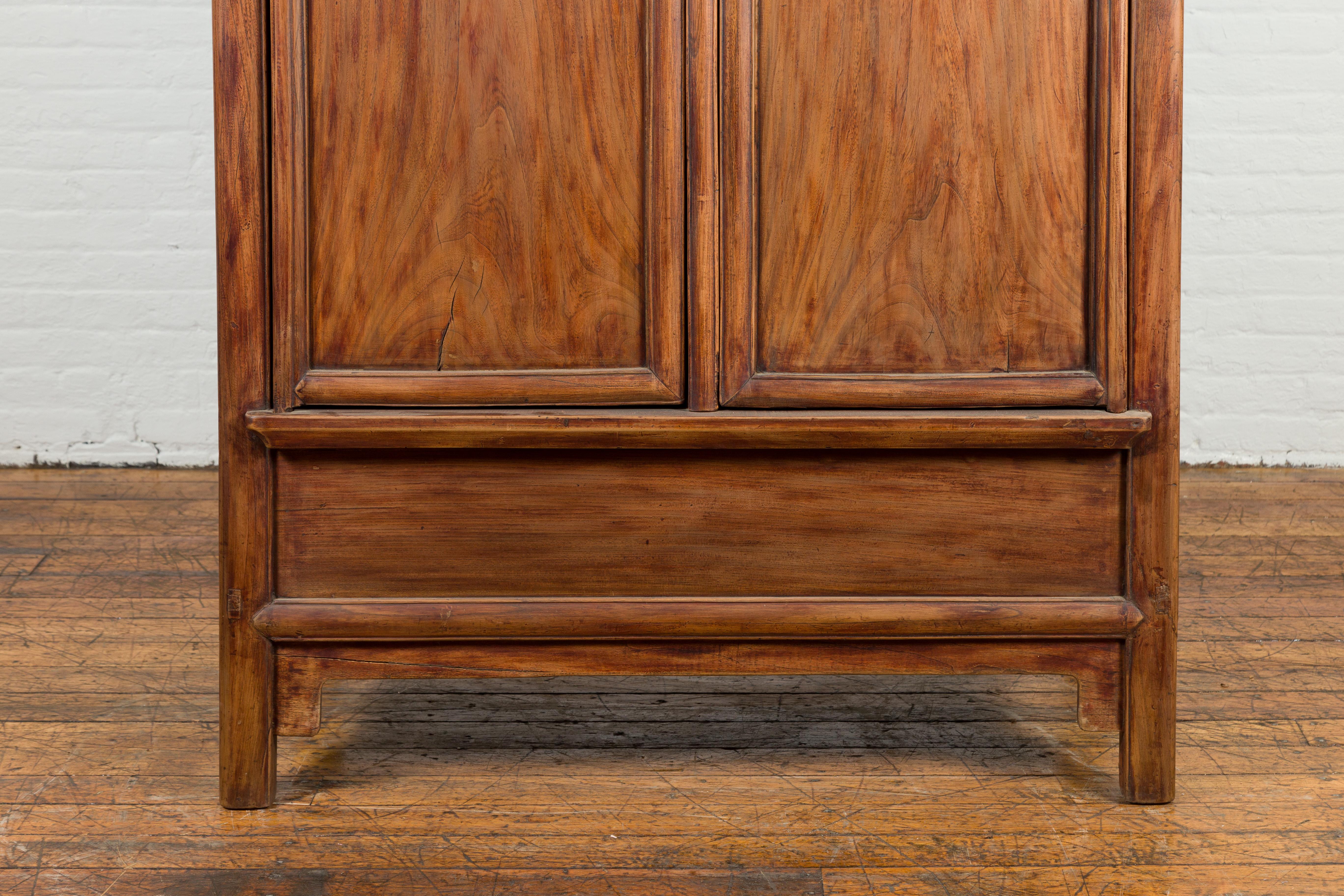 Chinese Ming Dynasty Style 19th Century Noodle Cabinet with Tapering Silhouette 2