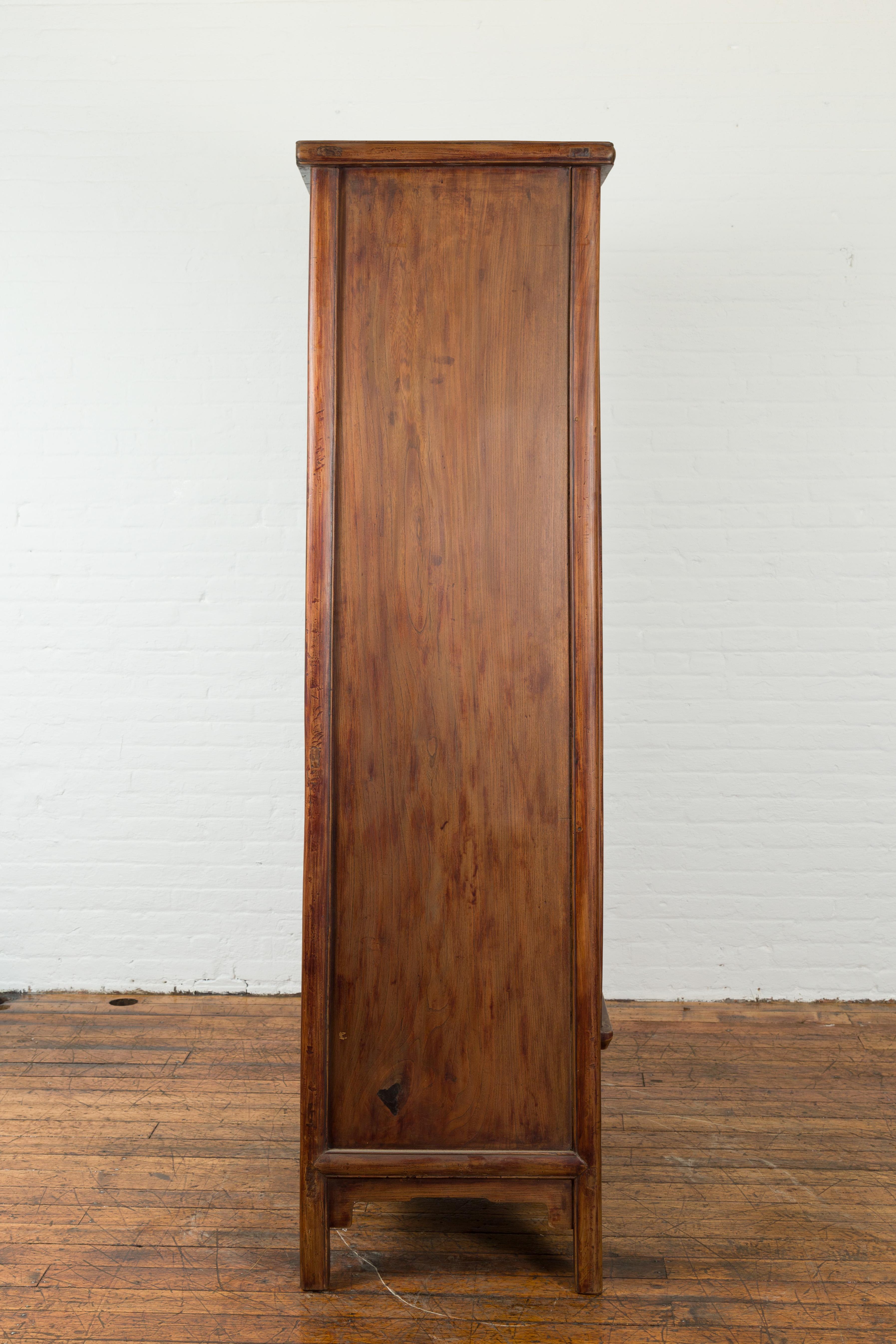Chinese Ming Dynasty Style 19th Century Noodle Cabinet with Tapering Silhouette 3