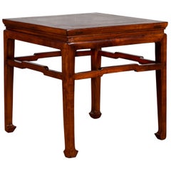 Chinese Ming Dynasty Style Early 20th Century Side Table with Humpback Stretcher