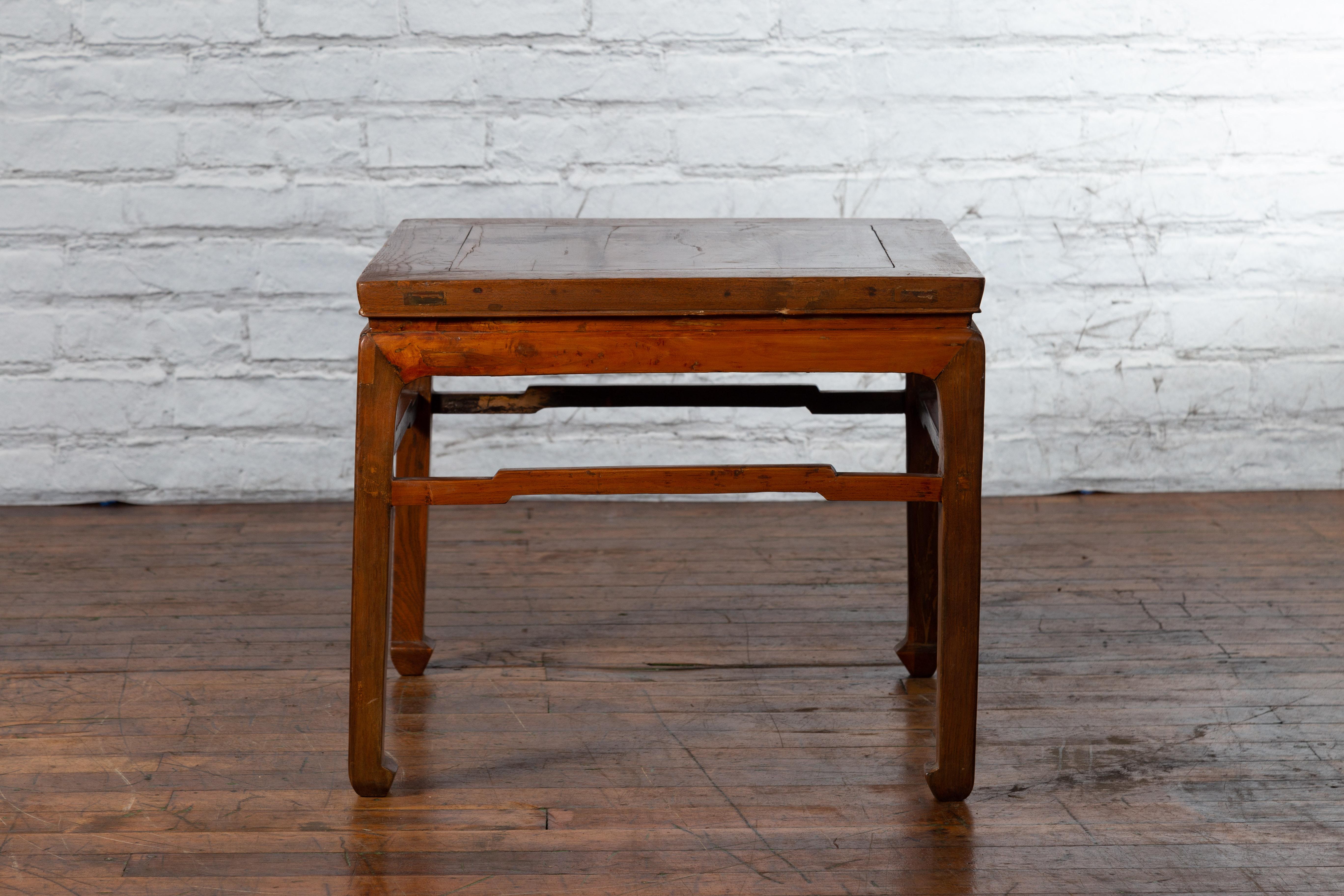 Chinese Ming Dynasty Style Early 20th Century Table with Humpback Stretcher 3