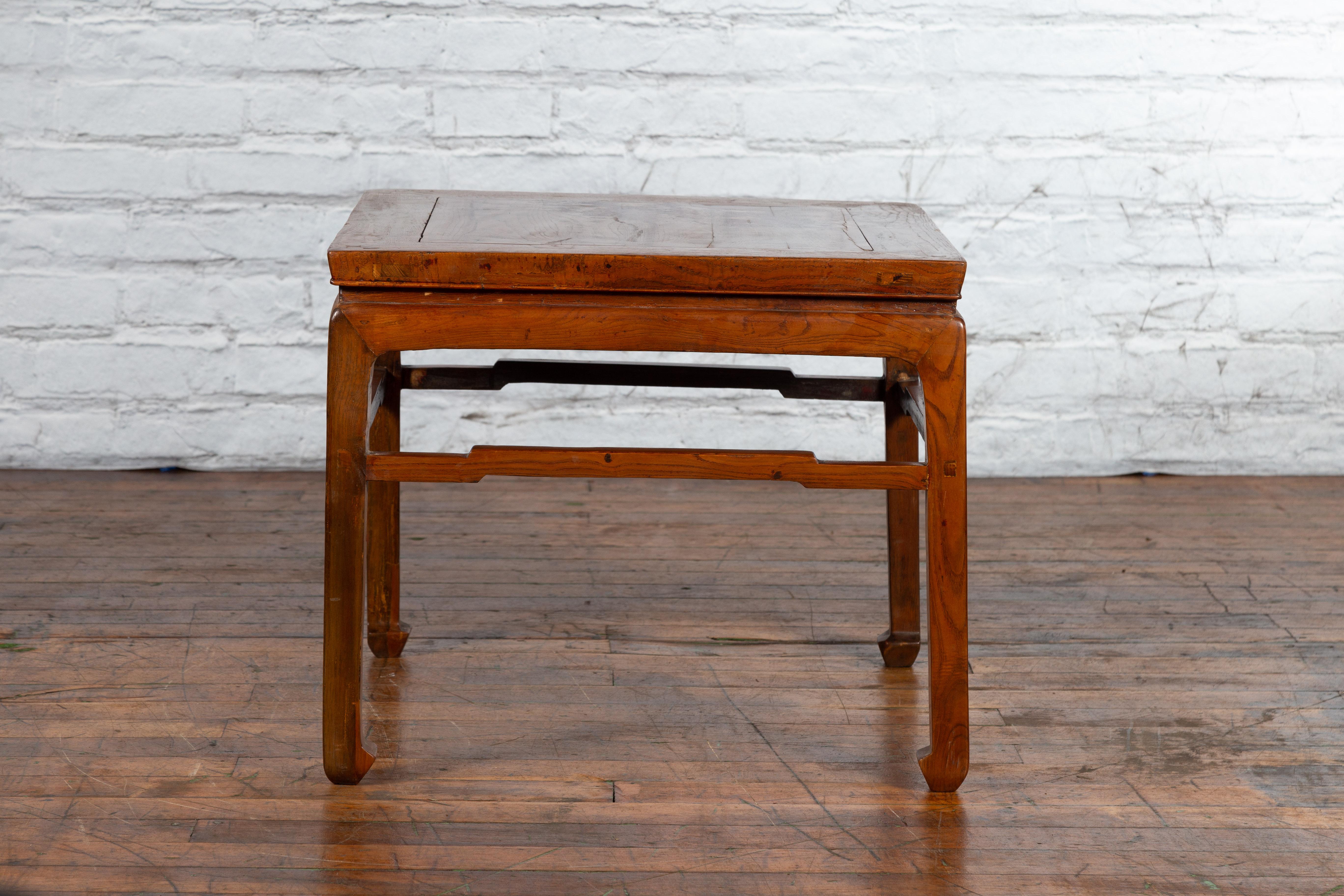 Chinese Ming Dynasty Style Early 20th Century Table with Humpback Stretcher 5