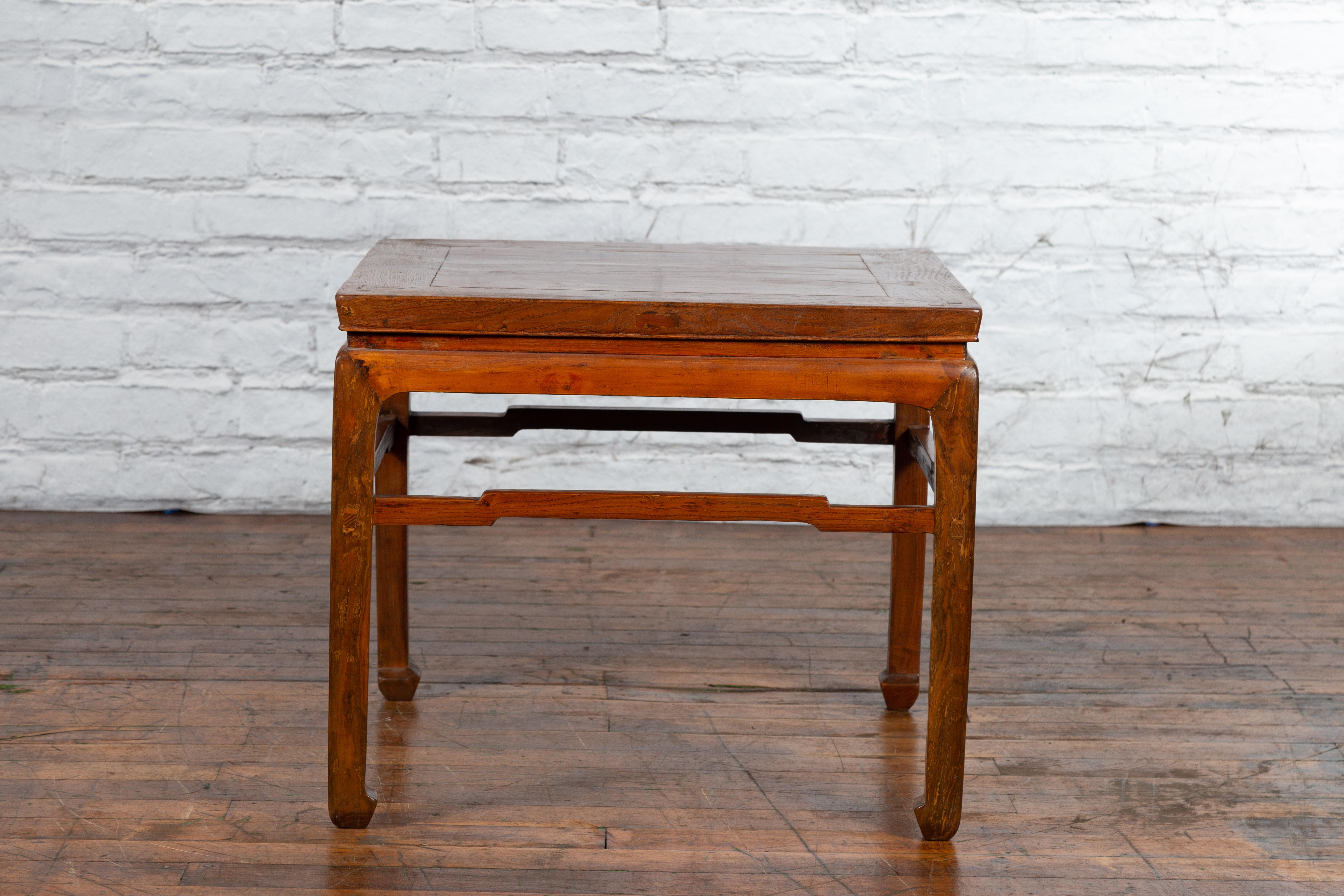 Chinese Ming Dynasty Style Early 20th Century Table with Humpback Stretcher 6