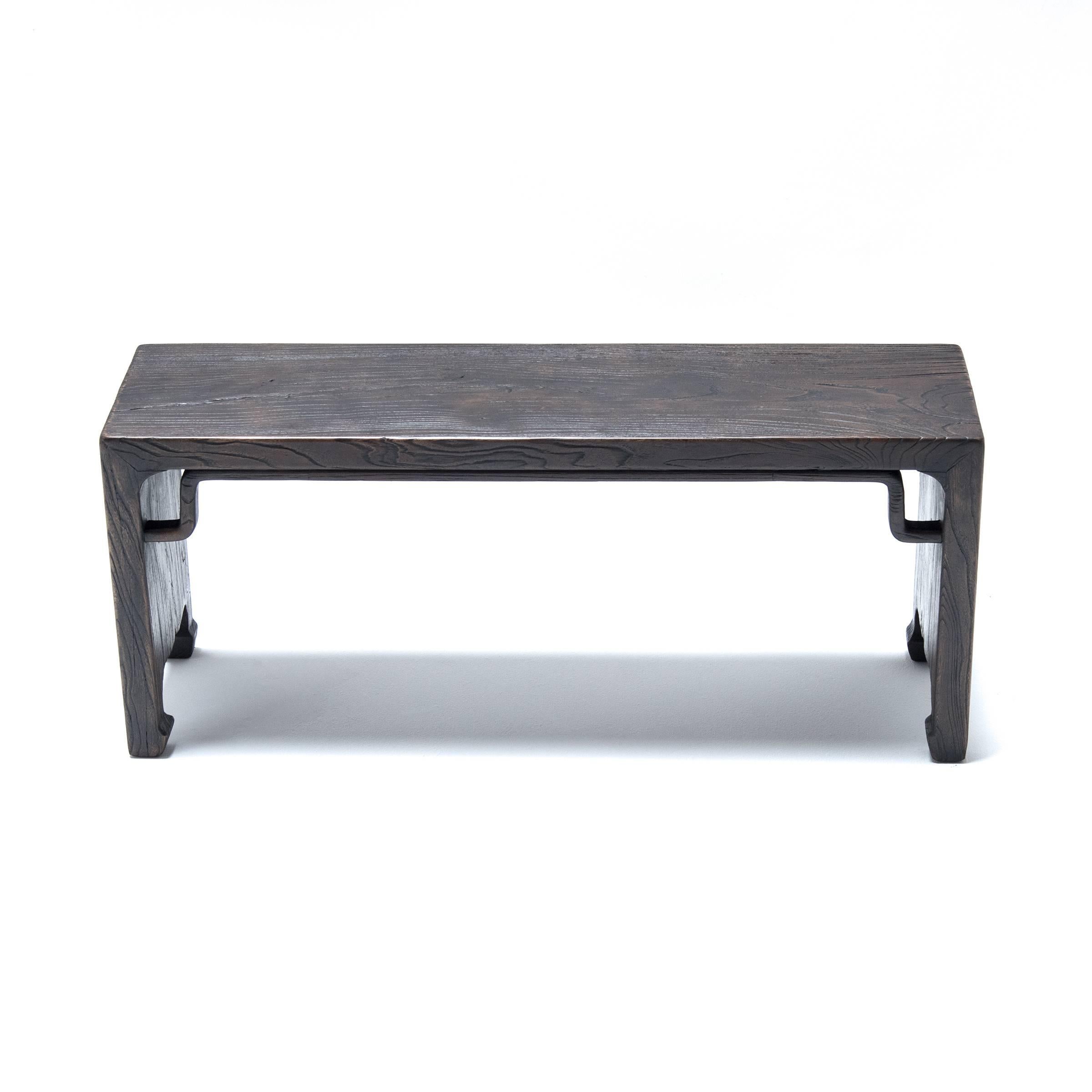 Elm Chinese Ming Form Waterfall Bench