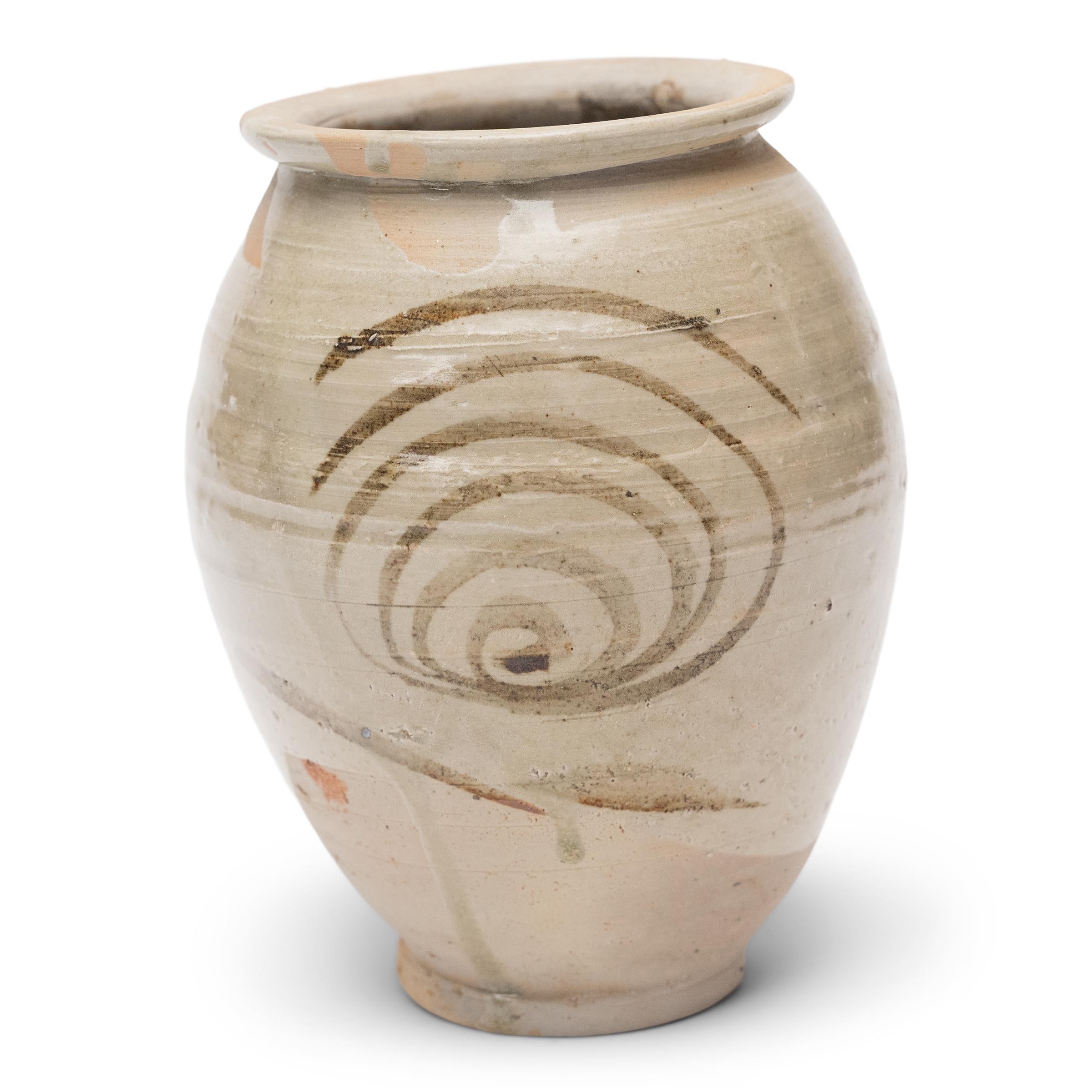 Cinese Vaso cinese Ming in ferro spazzolato, 1600 ca. in vendita