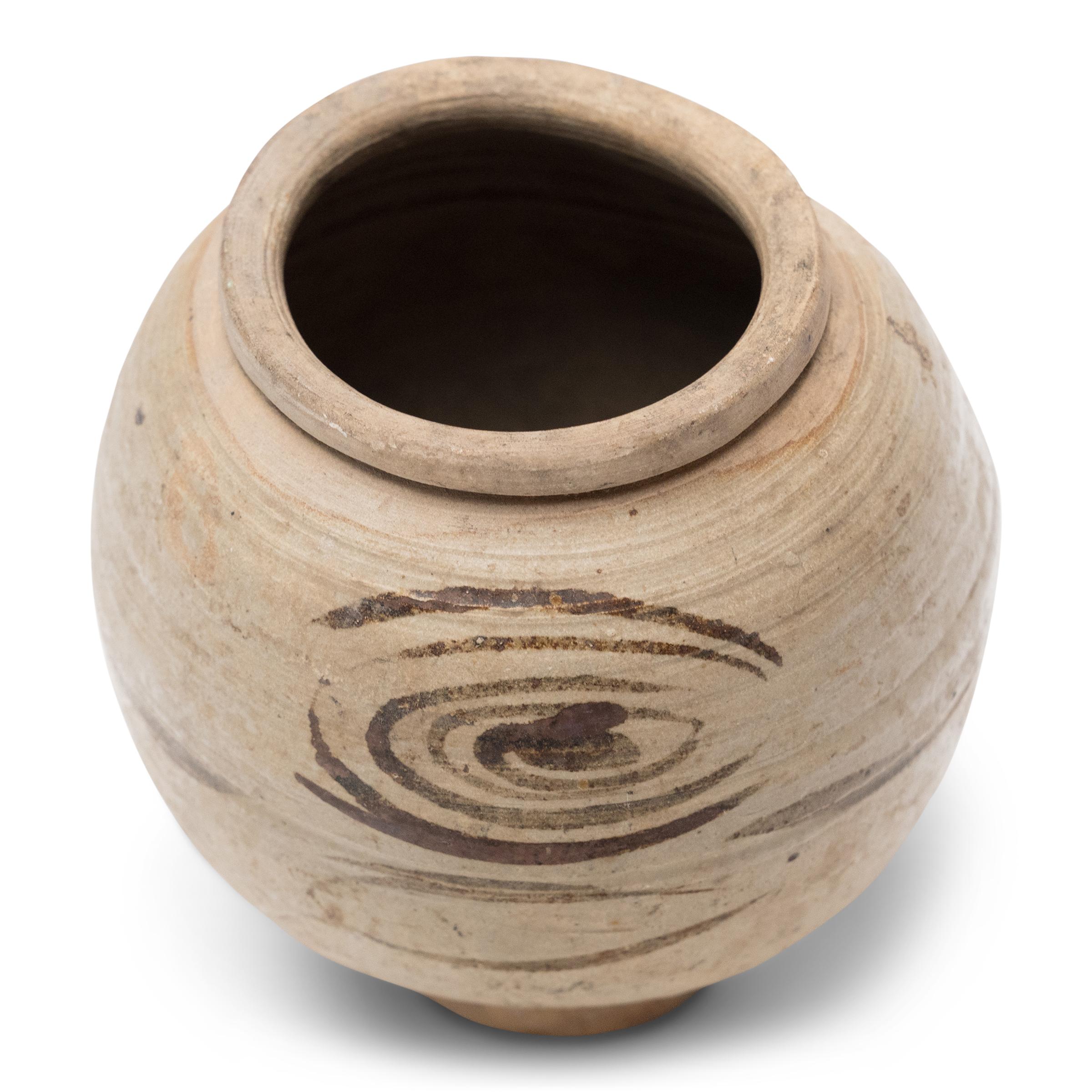 Vernissé Jarre chinoise Ming Ming en fer brossé, c. 1600 en vente