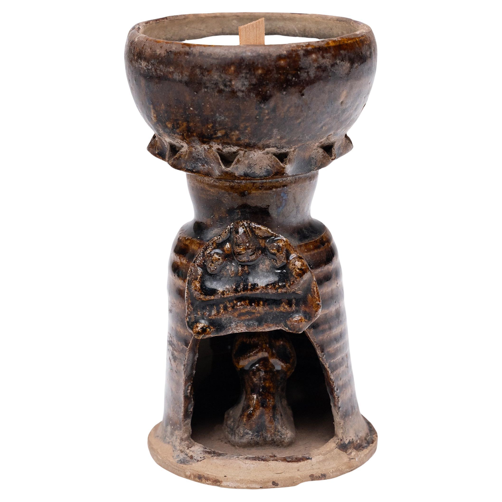 Chinese Ming Oil Lamp with Santal Candle