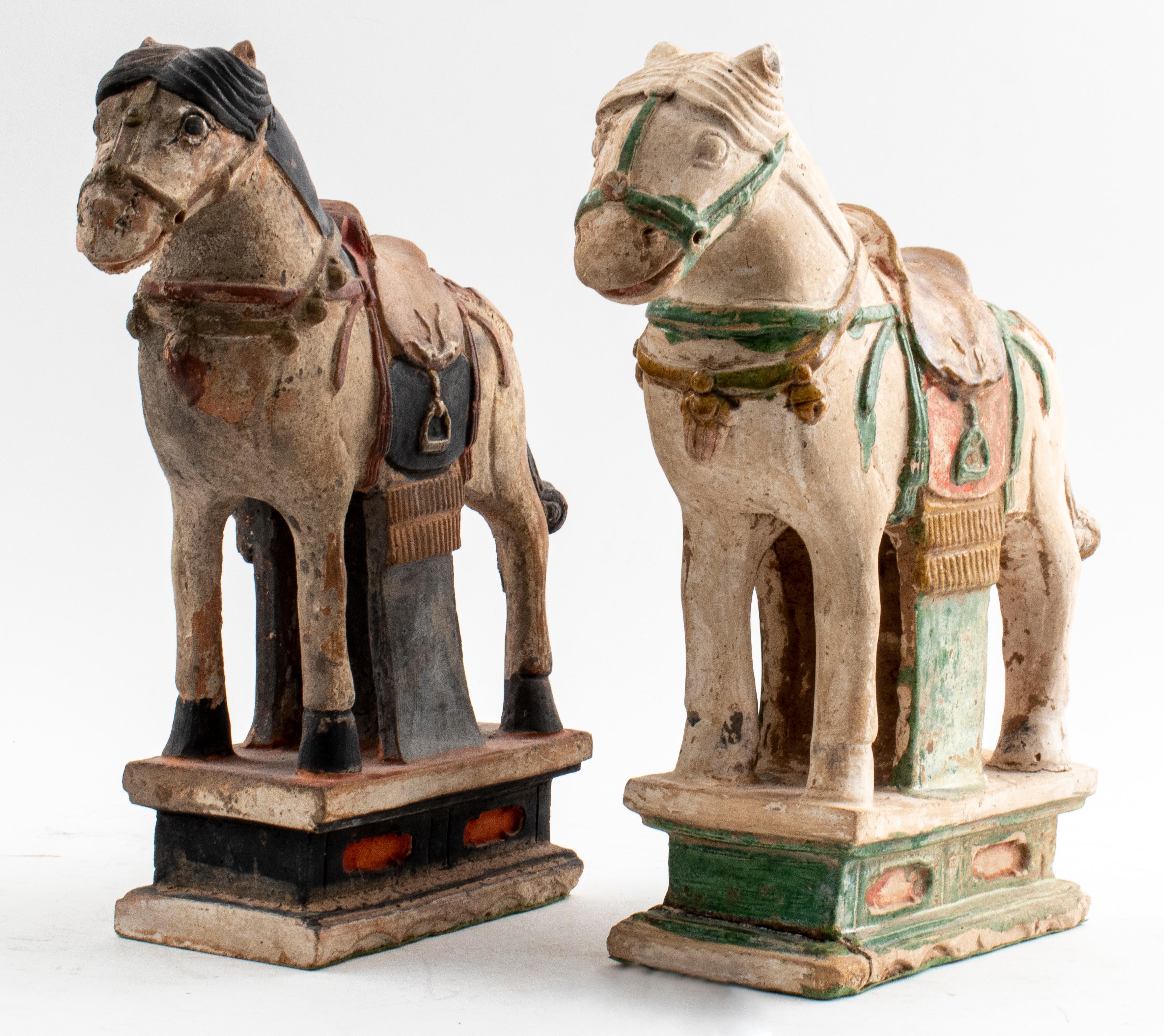 Ceramic Chinese Ming Pottery Horses