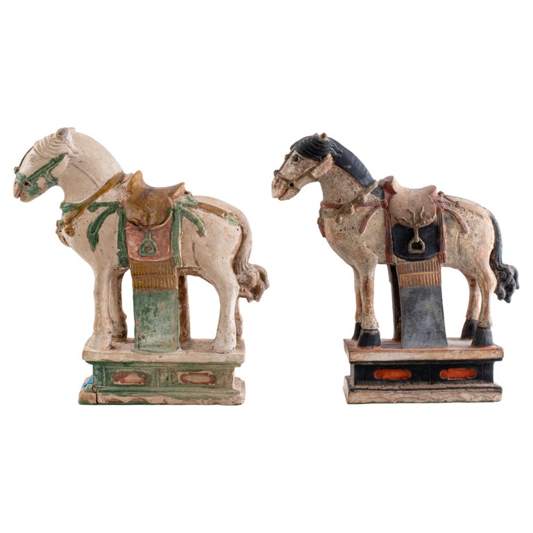 Chinese Ming Pottery Horses For Sale