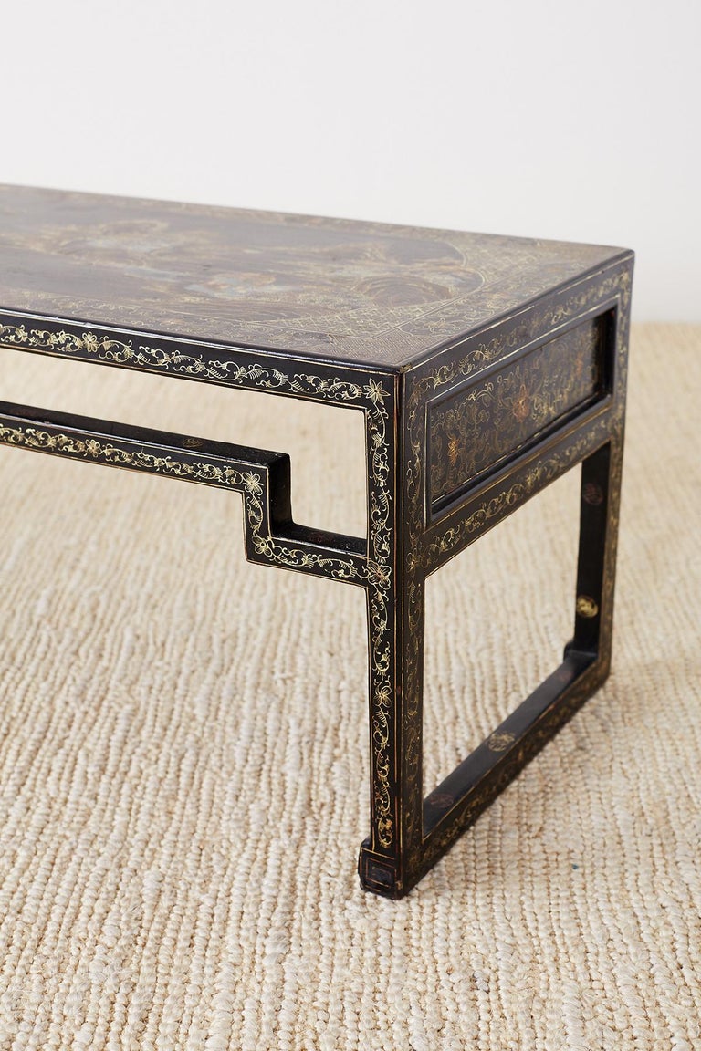 Chinese Ming Style Black Lacquered Coffee Table For Sale ...