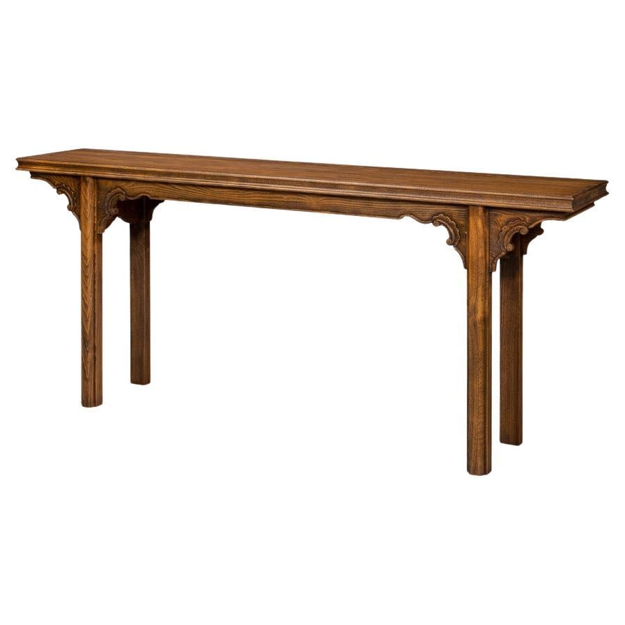 Console chinoise sculptée de style Ming Ming