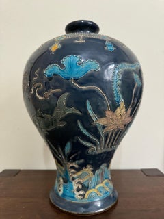Chinese Ming Style Fahua Meiping Vase