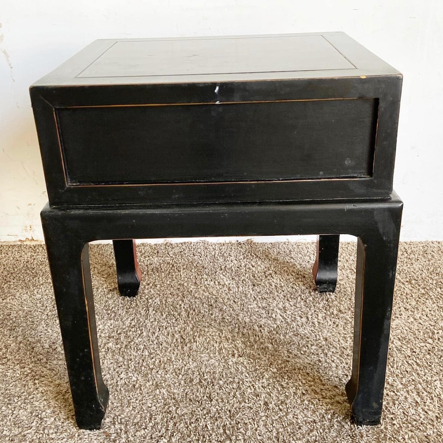 Chinese Ming Style Red Side Table/Nightstand 2