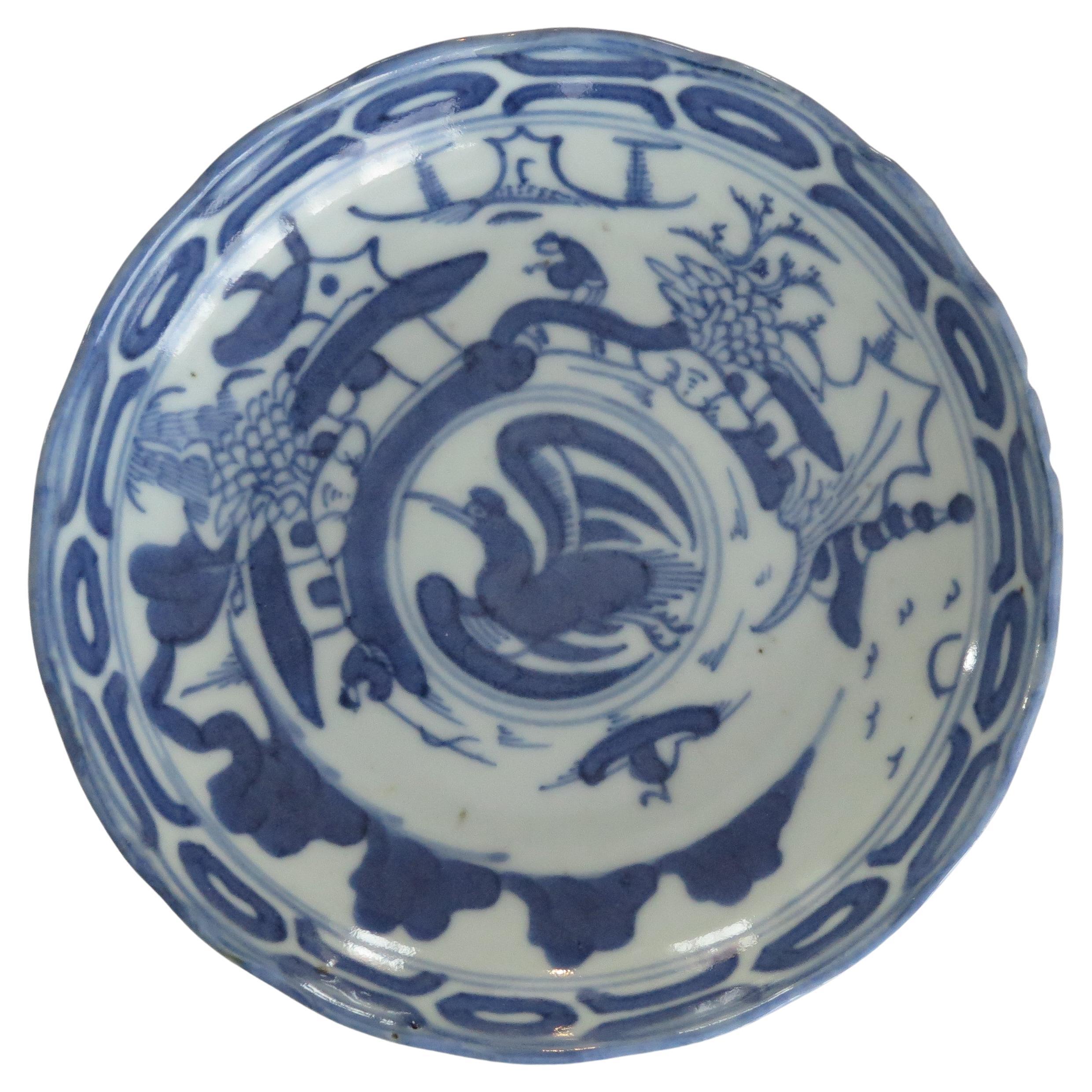 Chinese Ming Dish Blue & White porcelain, Tianqi or Chongzhen Circa 1620-1644